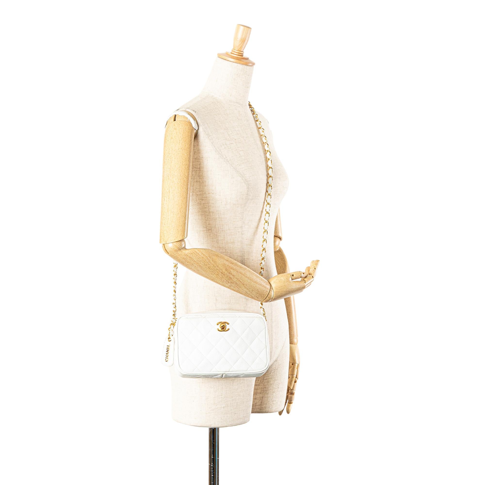 Chanel Quilted Caviar CC Camera Bag