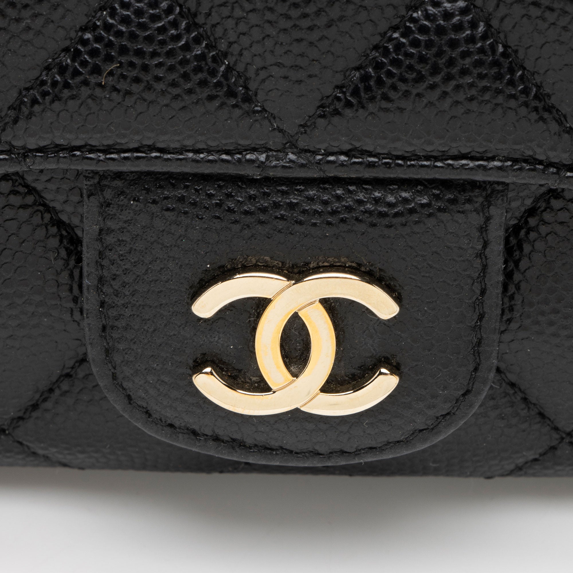 Chanel Quilted Caviar Leather Mini Chain Bag