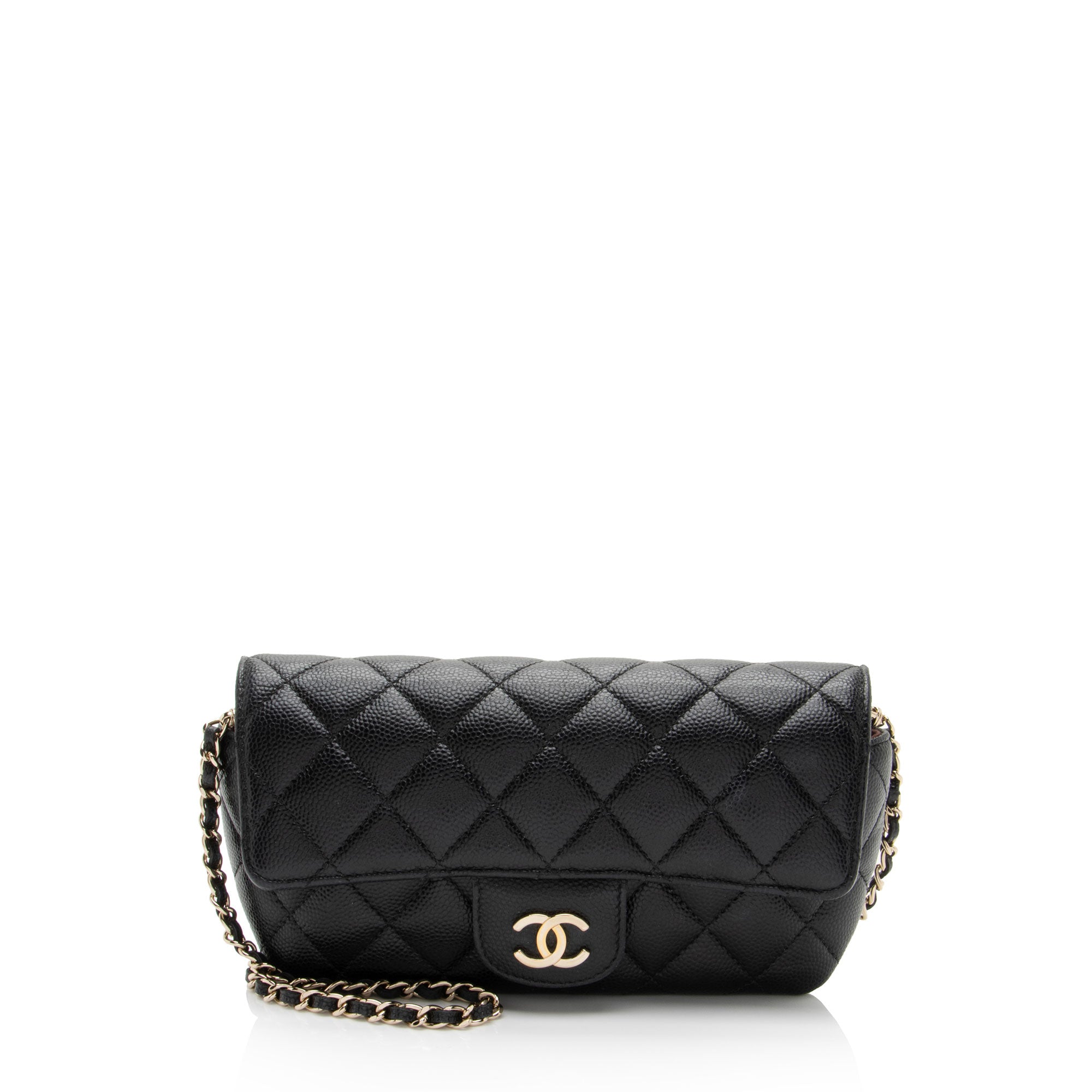 Chanel Quilted Caviar Leather Mini Chain Bag
