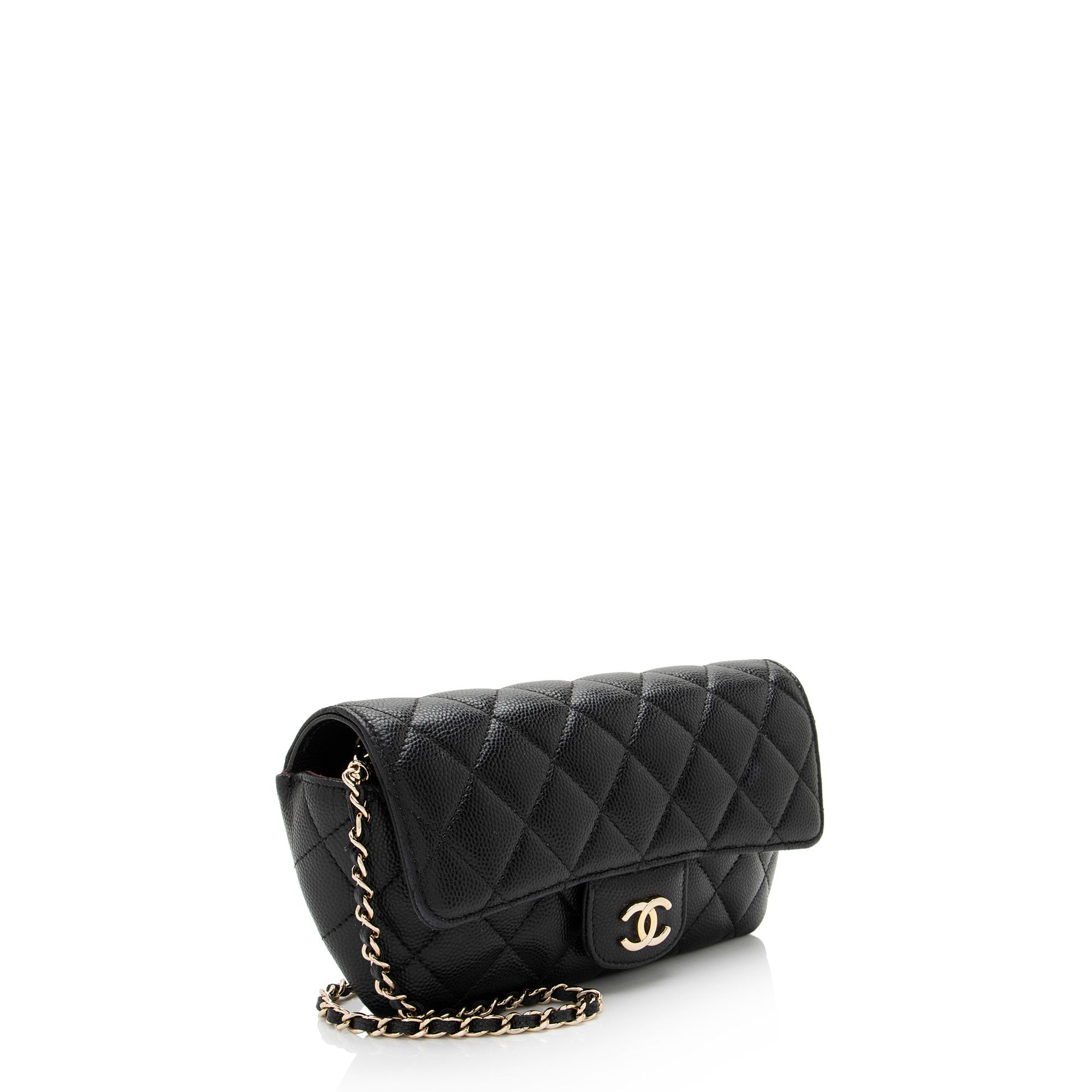 Chanel Quilted Caviar Leather Mini Chain Bag