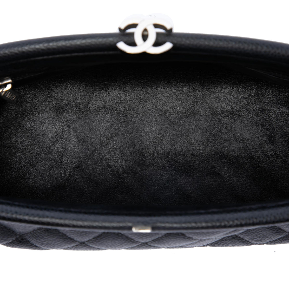 Chanel Quilted Caviar Timeless Kisslock Clutch