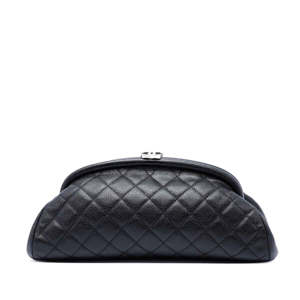 Chanel Quilted Caviar Timeless Kisslock Clutch