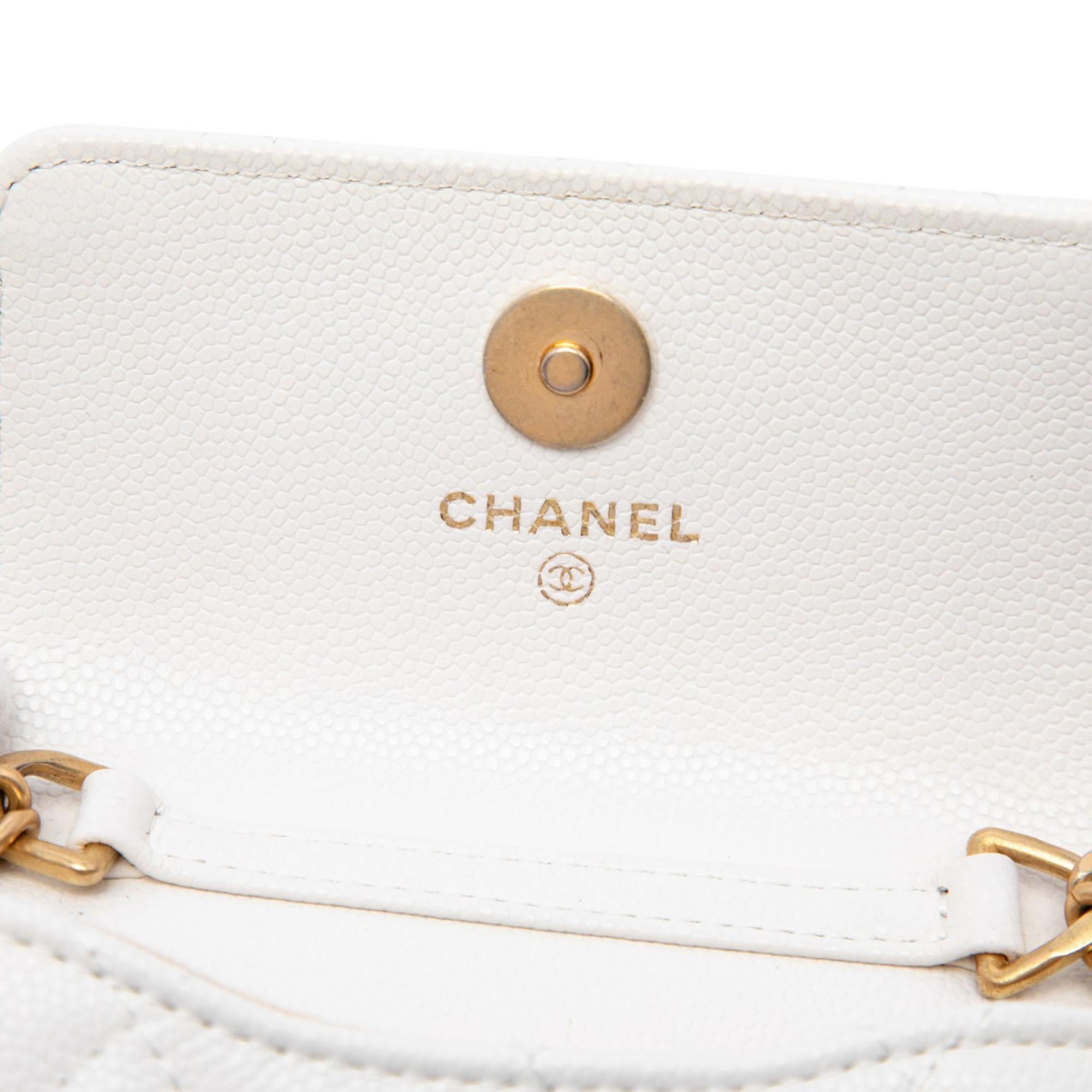 Chanel Quilted Caviar Twist Your Buttons Flap Chain Belt Bag