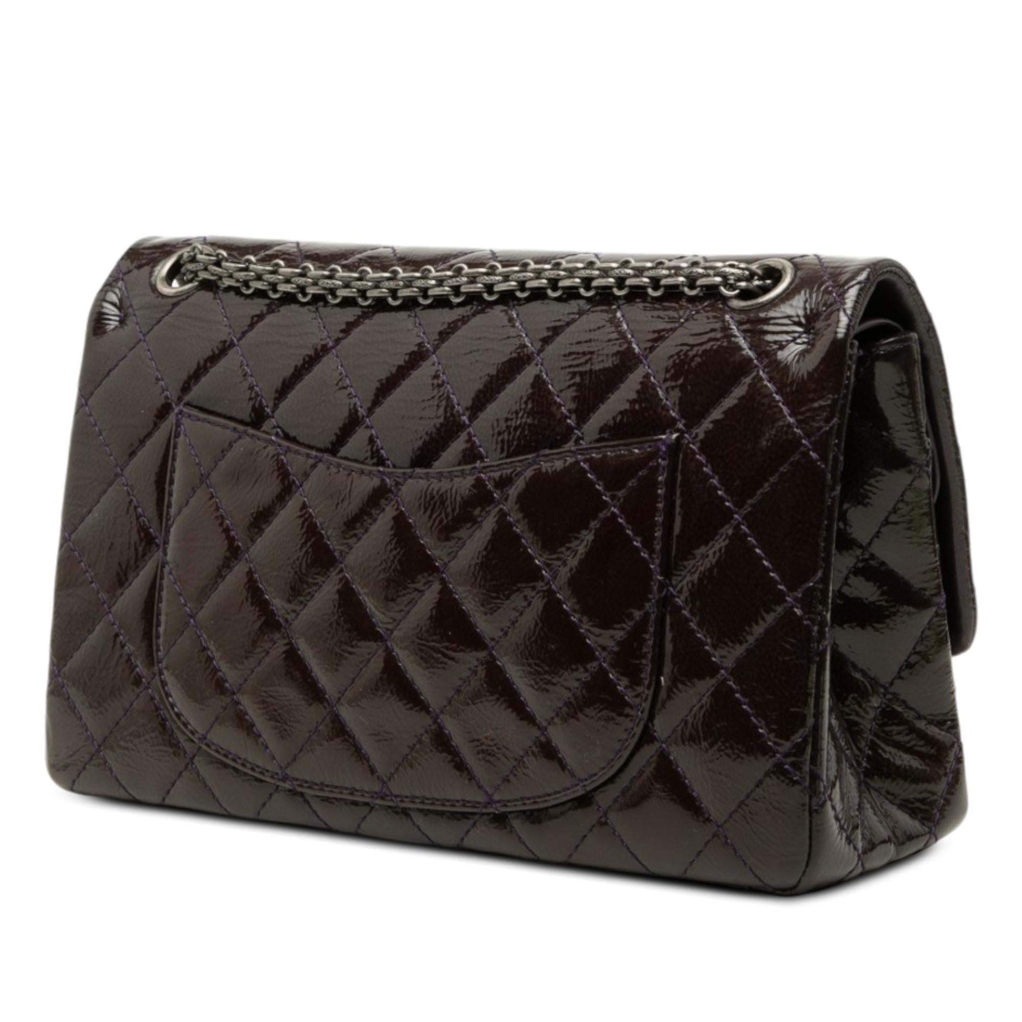 Chanel Quilted Crinkled Patent Reissue 2.55 Double Flap 226