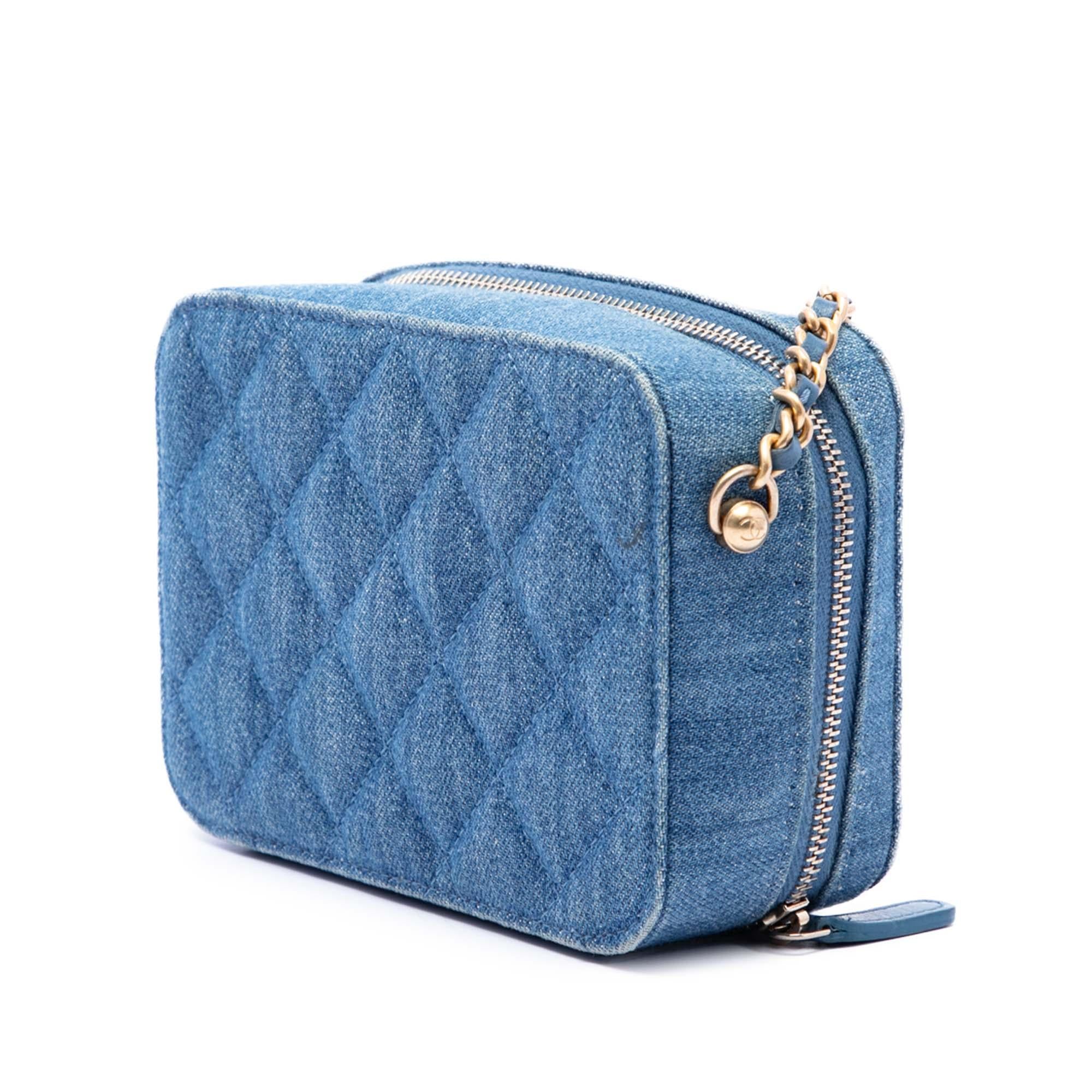 Chanel Quilted Denim Pearl Crush Camera Bag