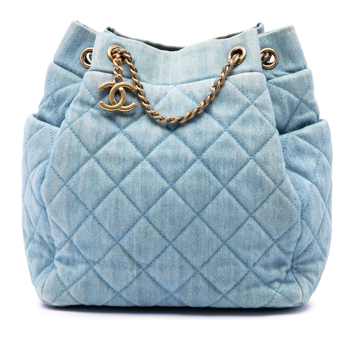 Chanel Quilted Denim Urban Spirit Bucket Bag
