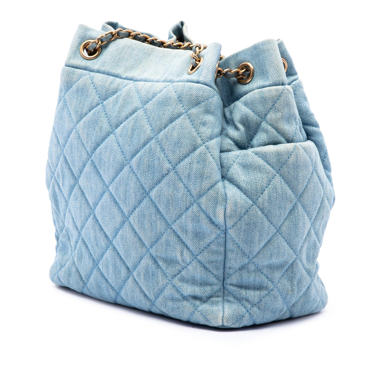 Chanel Quilted Denim Urban Spirit Bucket Bag