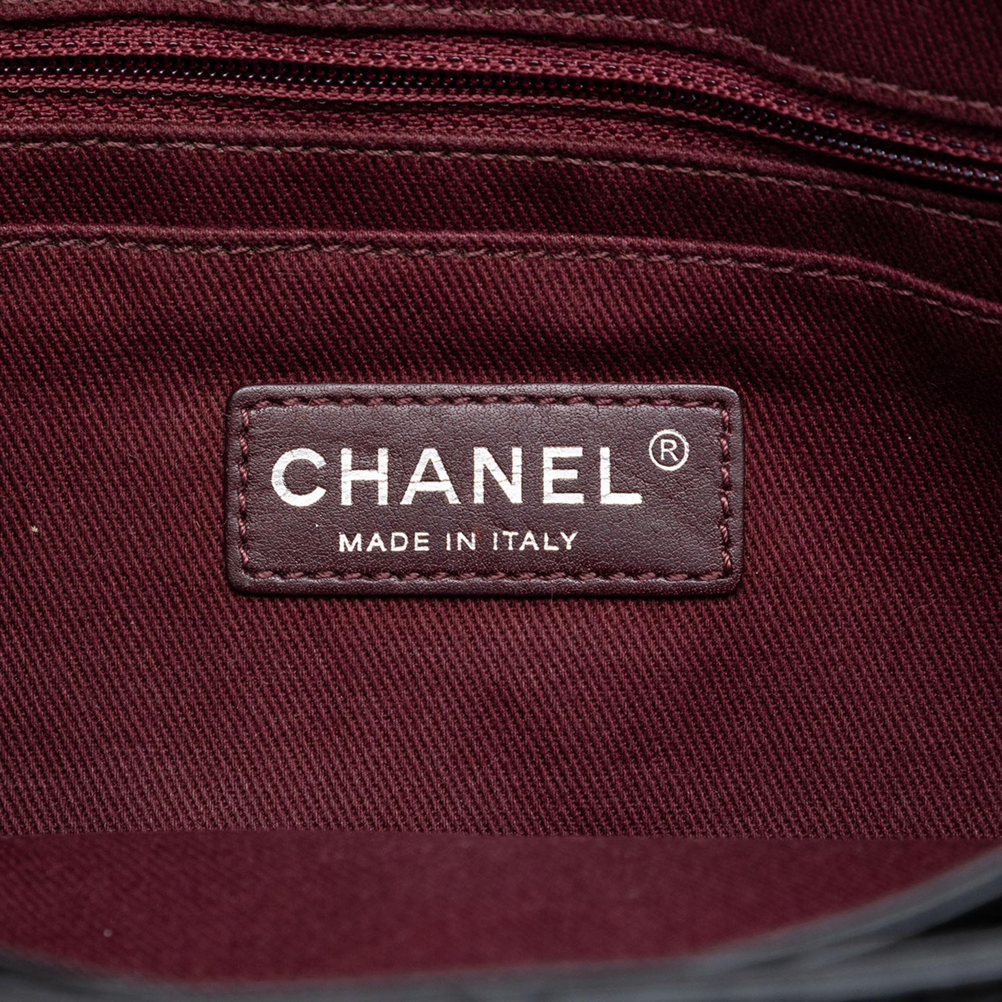 Chanel Quilted Glazed Calfskin Coco Pleats Chain Clutch