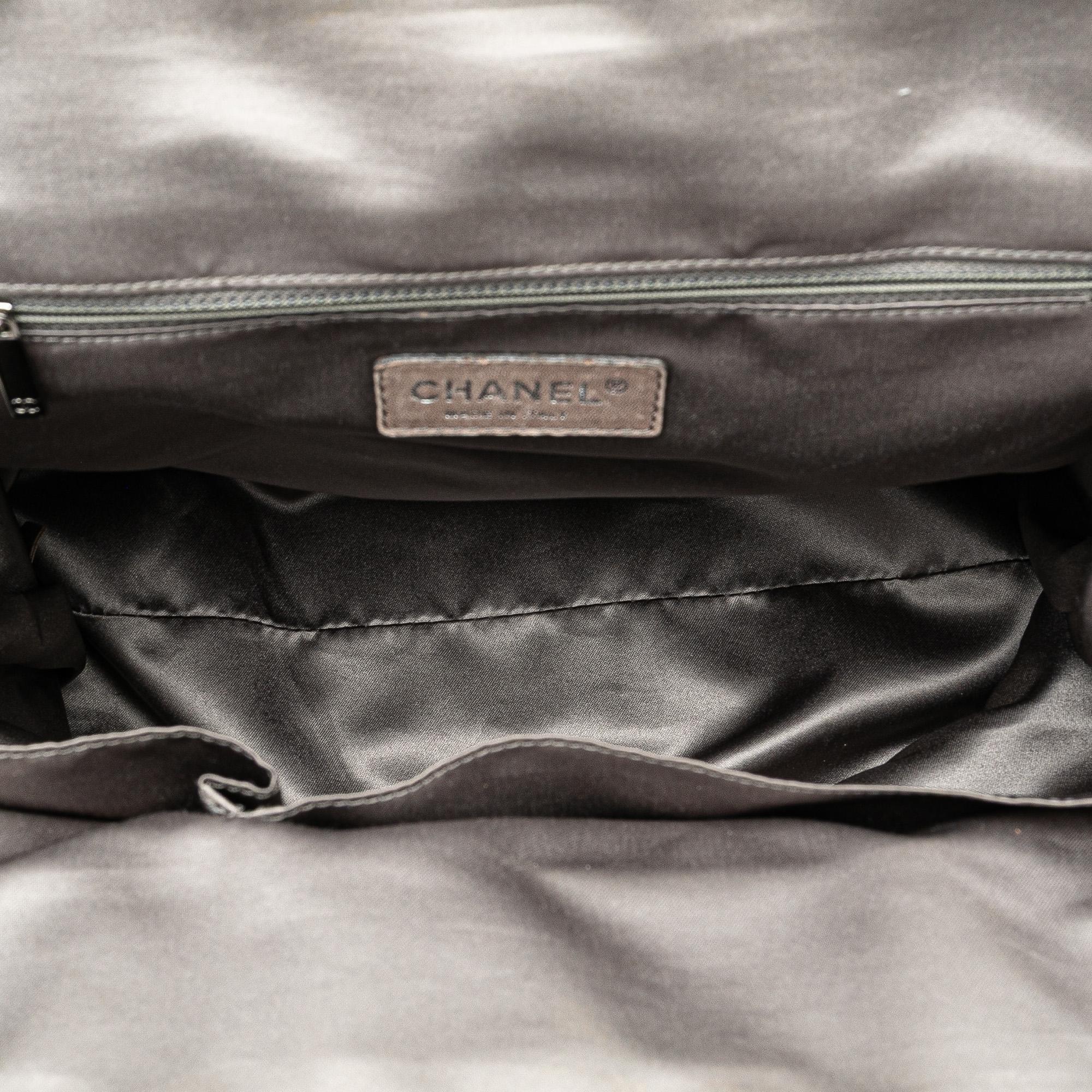 Chanel Quilted Glazed Calfskin and Tweed Portobello Frame Satchel