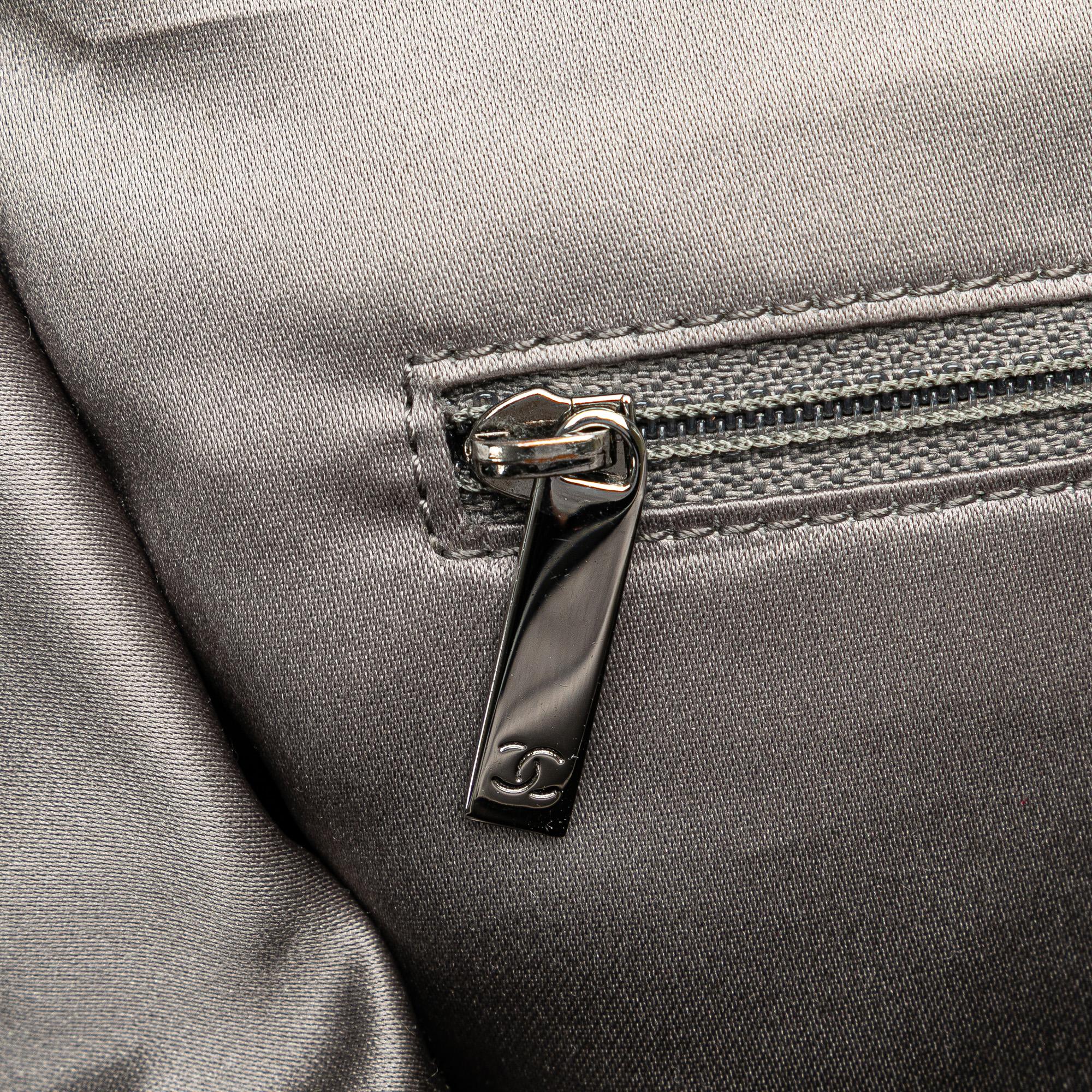 Chanel Quilted Glazed Calfskin and Tweed Portobello Frame Satchel