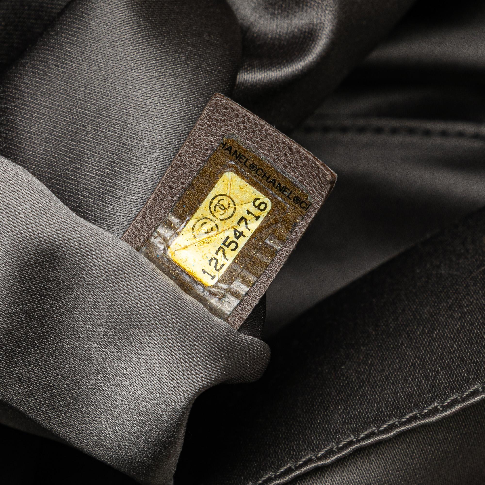 Chanel Quilted Glazed Calfskin and Tweed Portobello Frame Satchel