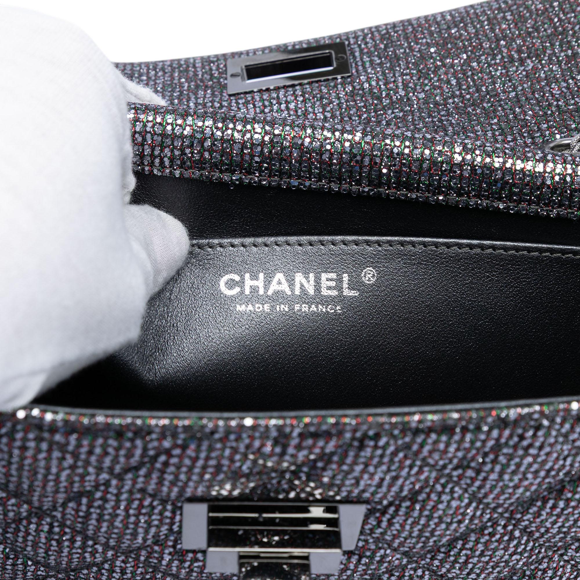 Chanel Quilted Glitter Canvas Reissue 2.55 Flap