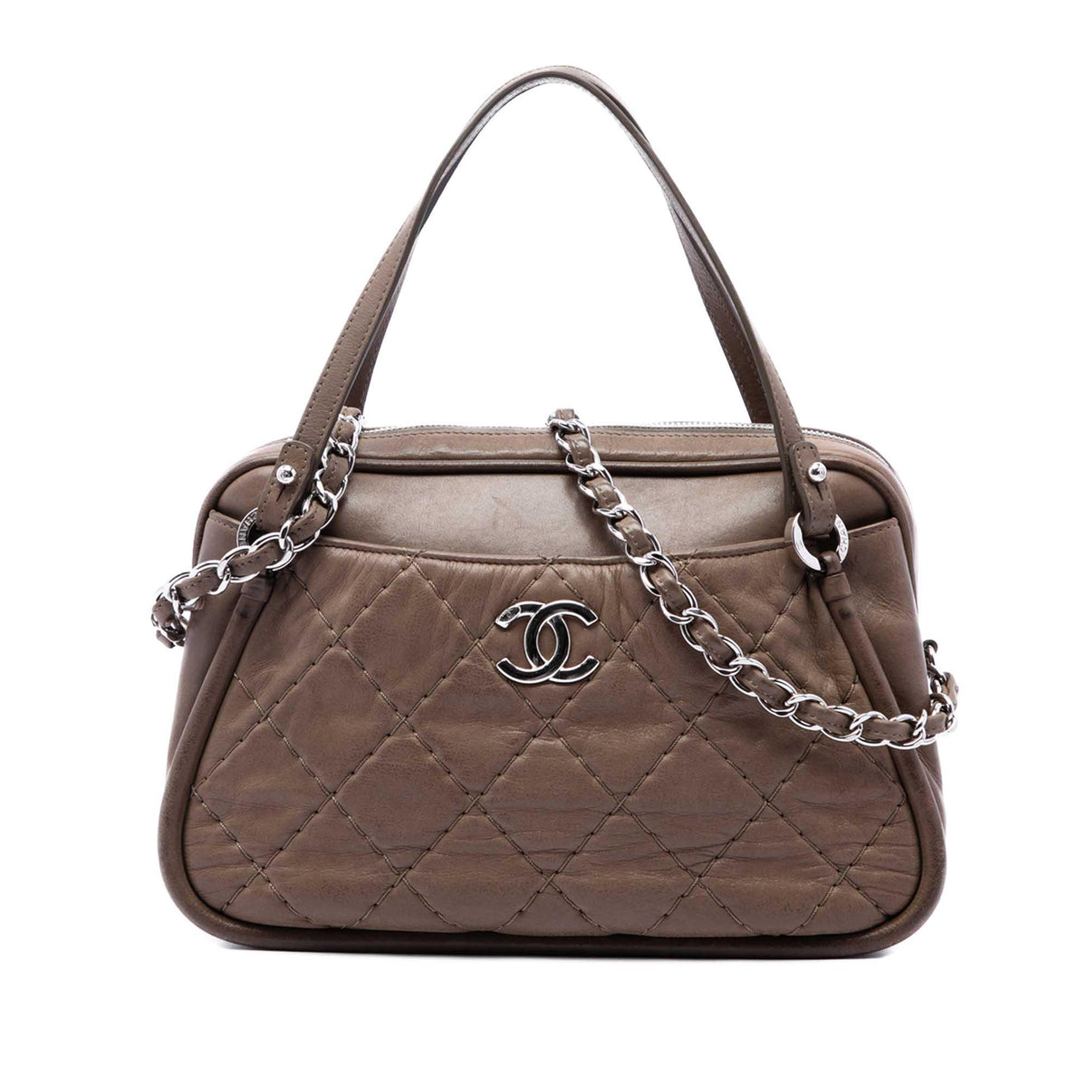 Chanel Quilted Iridescent Calfskin Relax CC Satchel