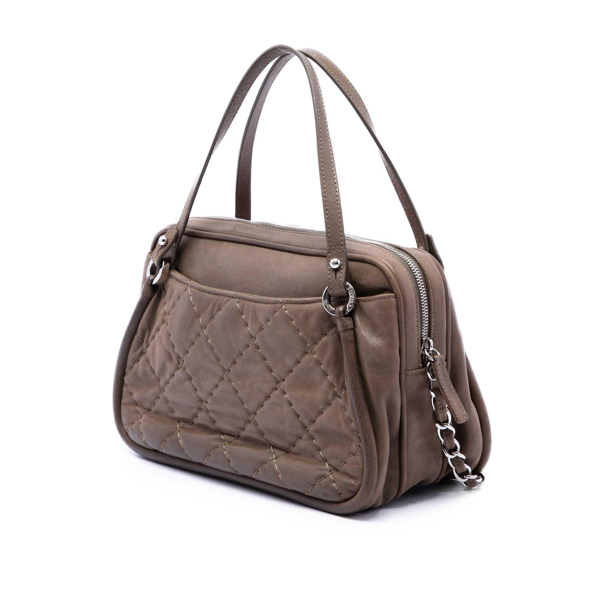 Chanel Quilted Iridescent Calfskin Relax CC Satchel