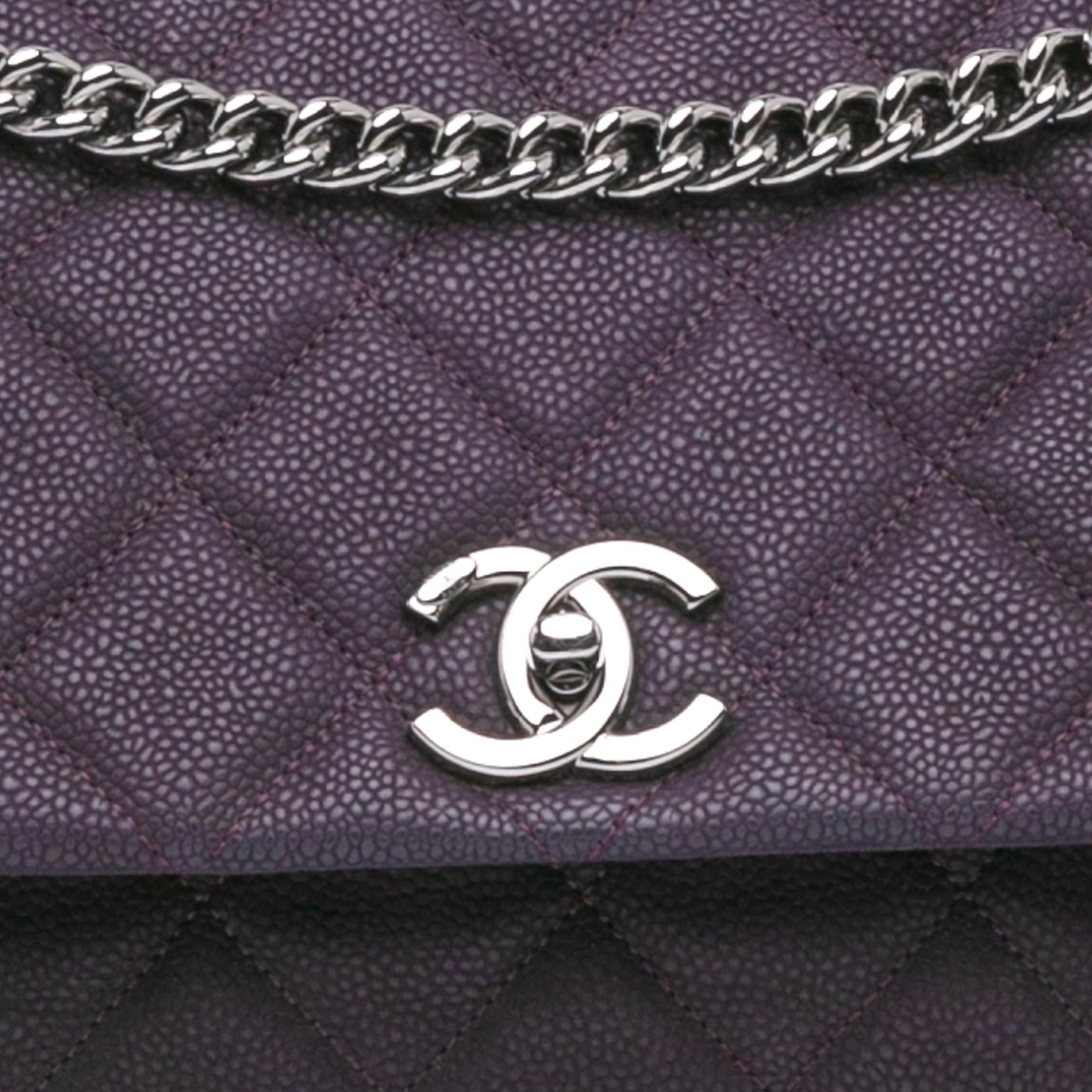 Chanel Quilted Iridescent Caviar Lady Pearly Flap