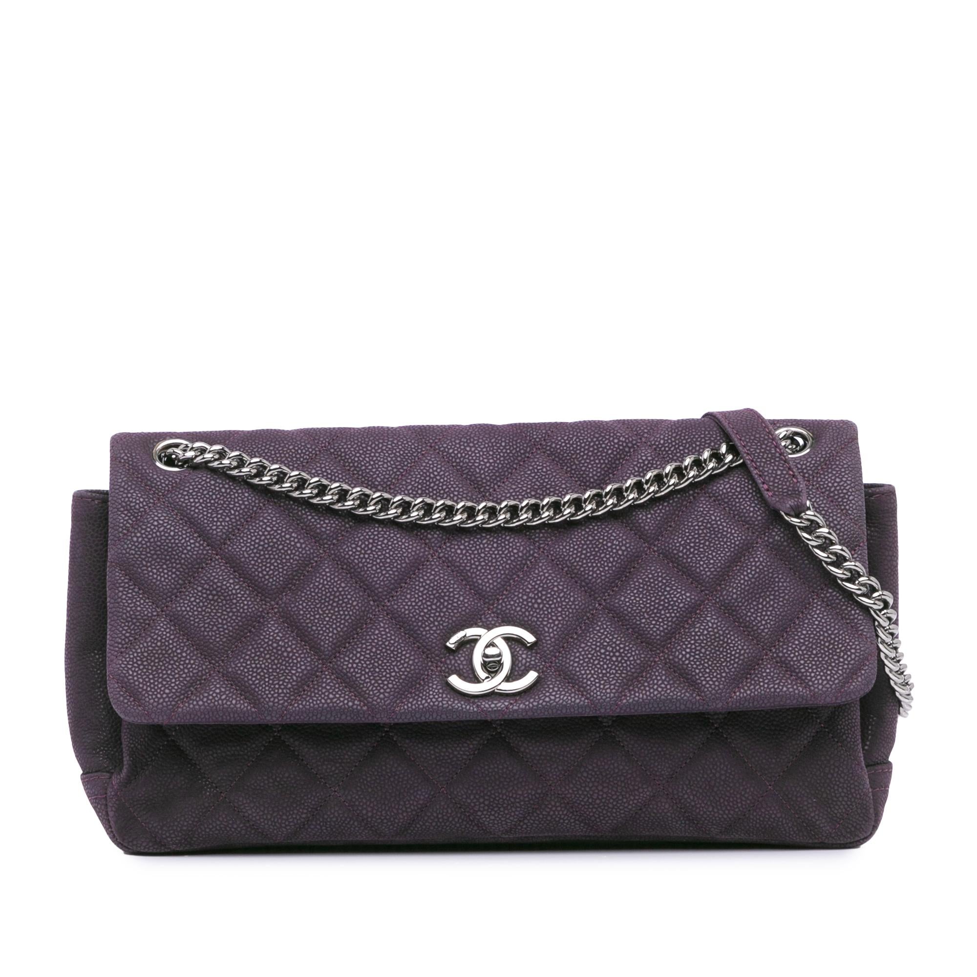 Chanel Quilted Iridescent Caviar Lady Pearly Flap