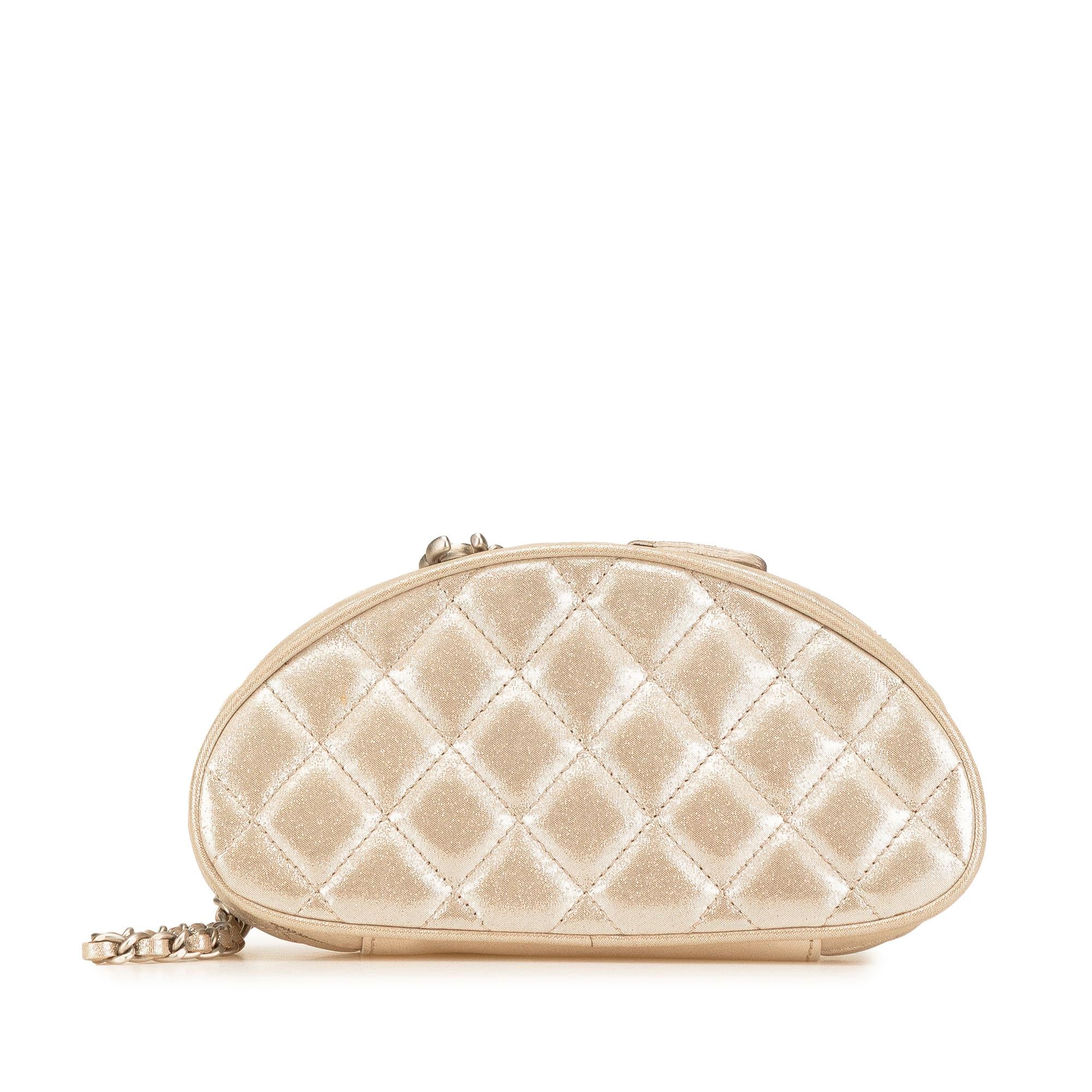 Chanel Quilted Iridescent Lambskin Wristlet Clutch