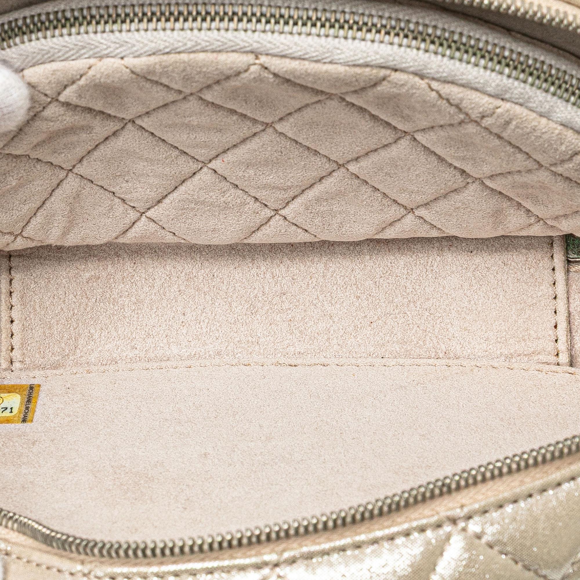 Chanel Quilted Iridescent Lambskin Wristlet Clutch
