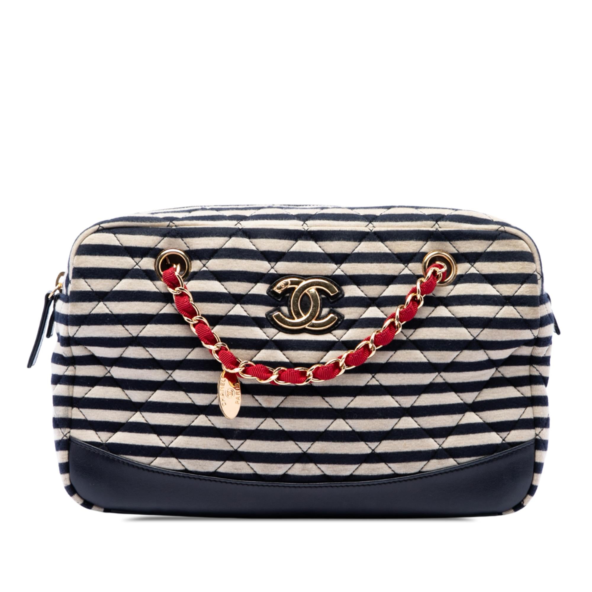 Chanel Quilted Jersey and Lambskin Coco Sailor Camera Bag