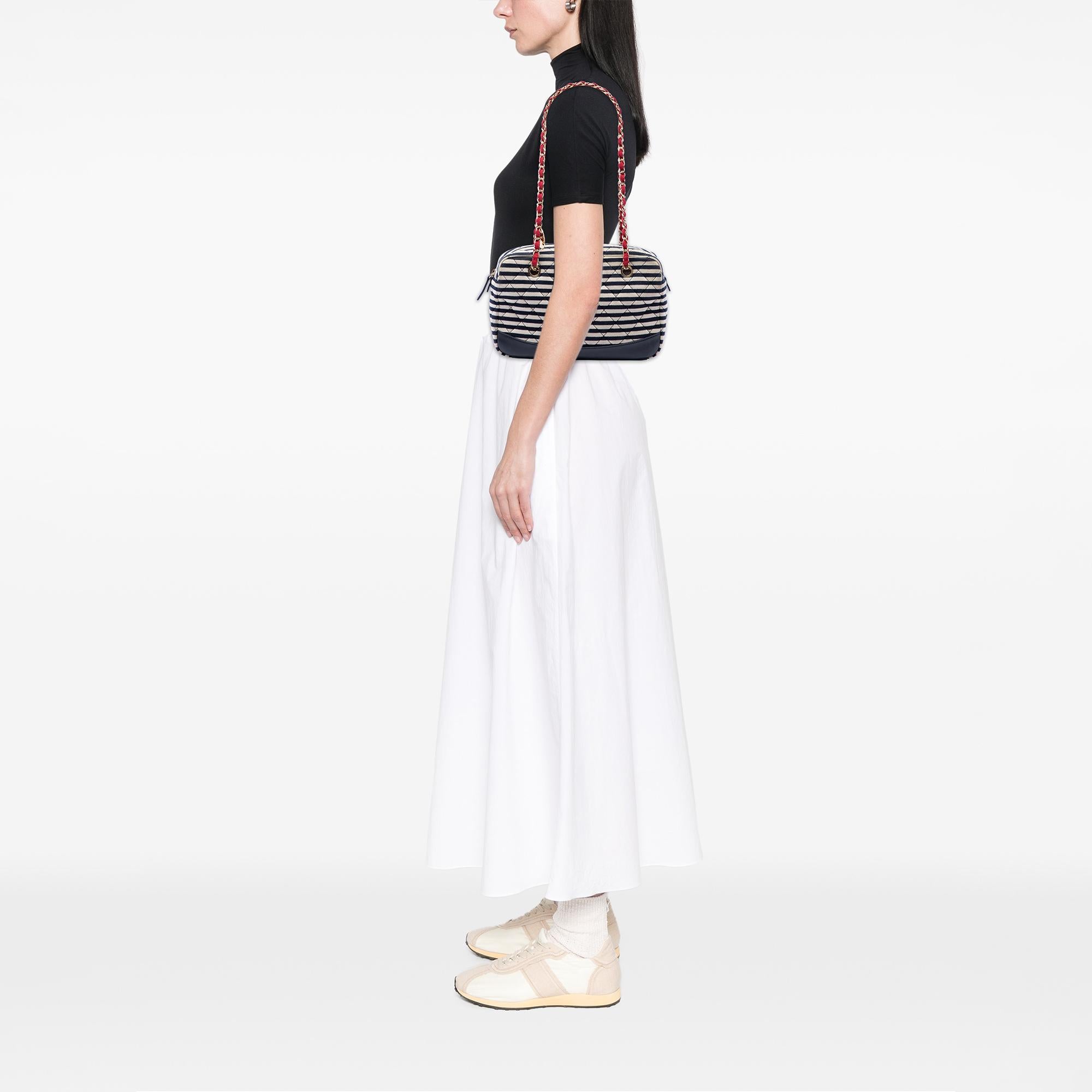 Chanel Quilted Jersey and Lambskin Coco Sailor Camera Bag