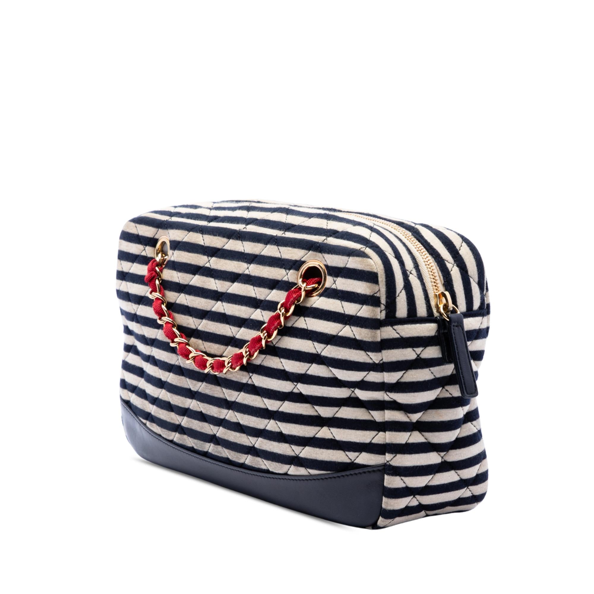 Chanel Quilted Jersey and Lambskin Coco Sailor Camera Bag