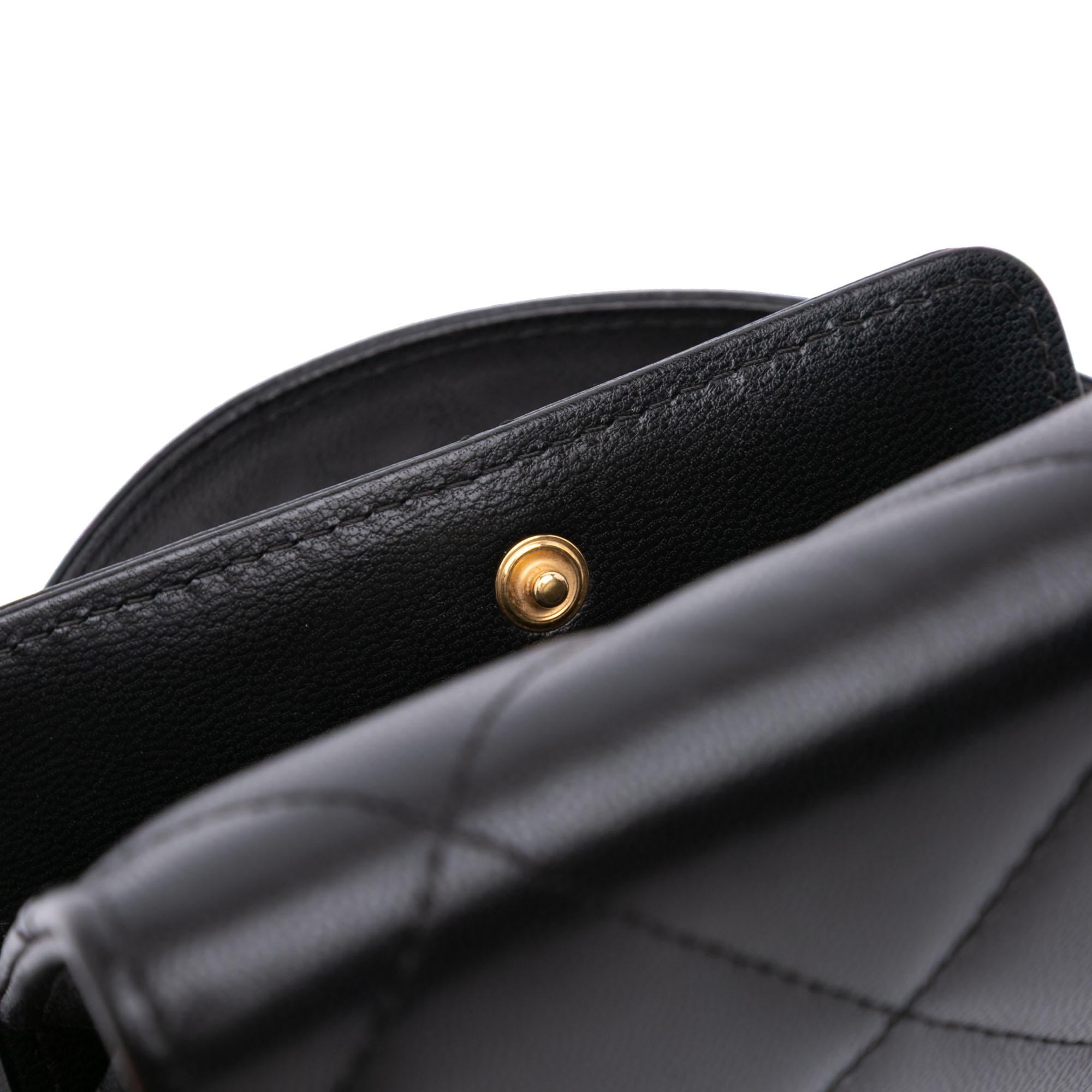 Chanel Quilted Lambskin 19 Flap Coin Purse With Chain