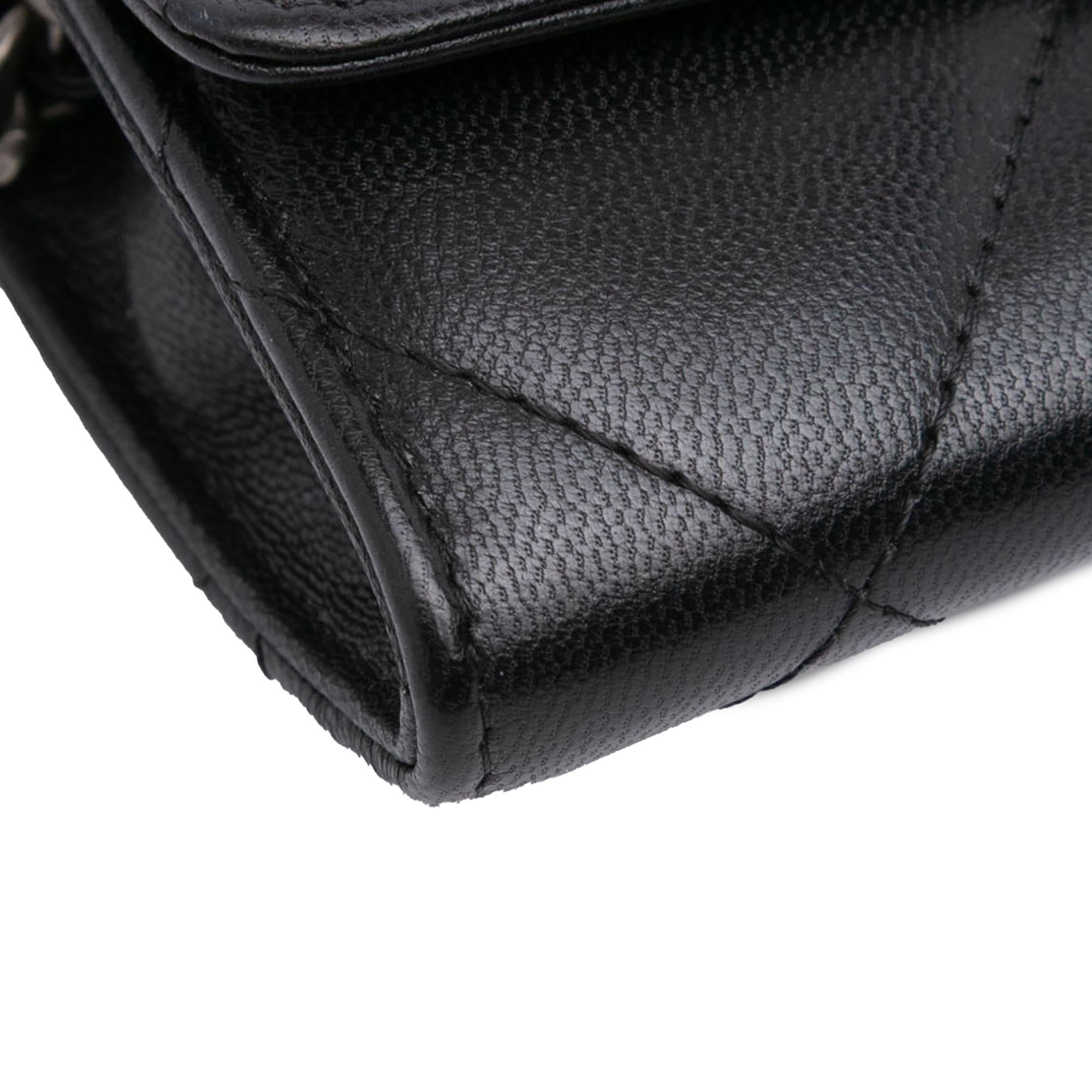 Chanel Quilted Lambskin 19 Flap Coin Purse With Chain