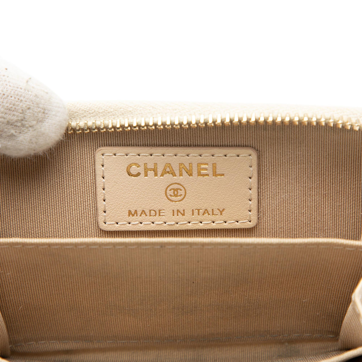 Chanel Quilted Lambskin 19 Zip Coin Purse