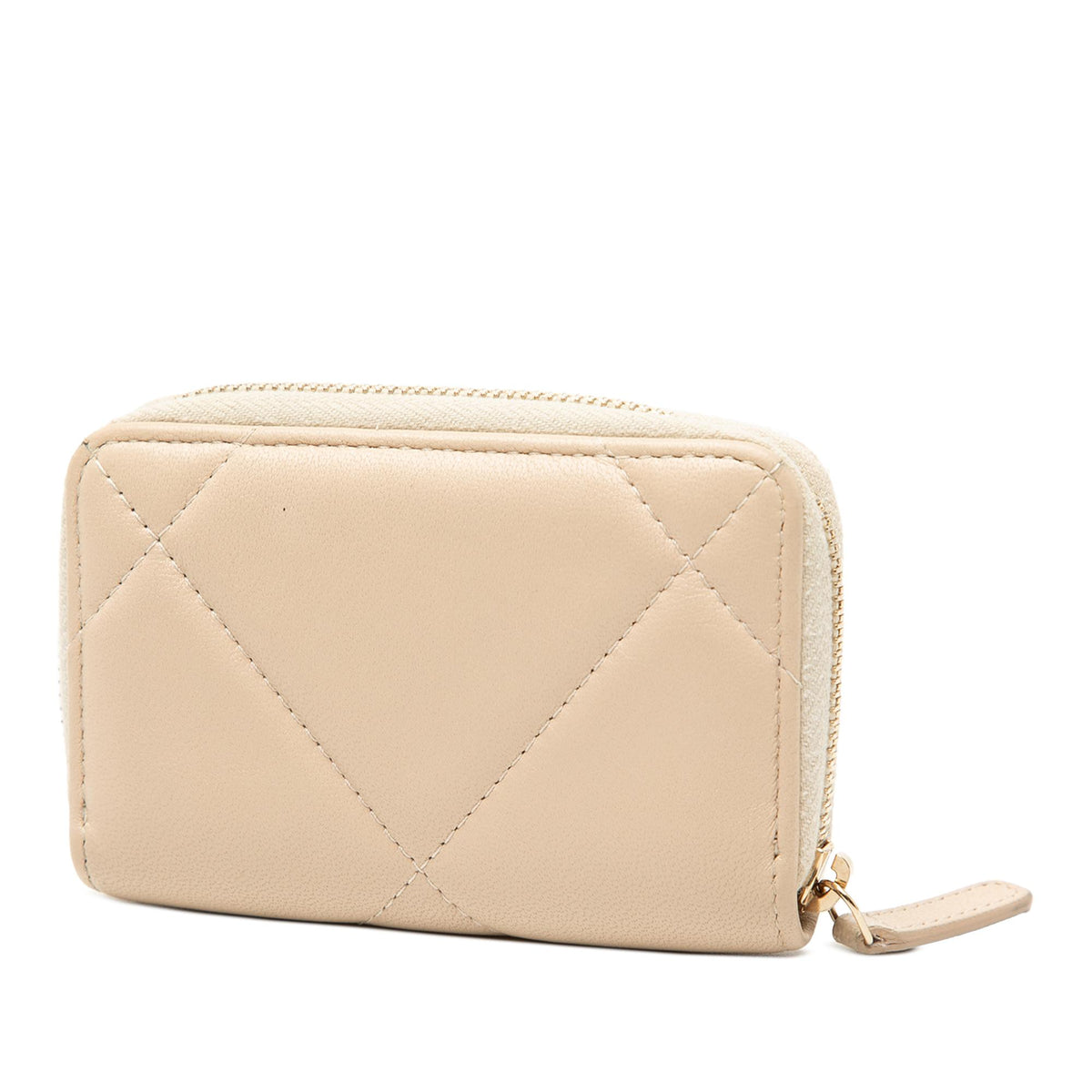 Chanel Quilted Lambskin 19 Zip Coin Purse