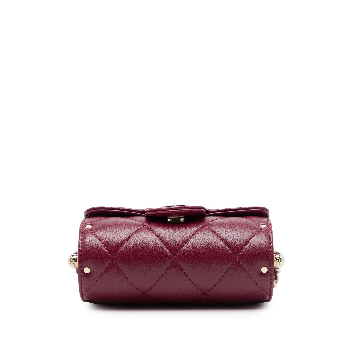 Chanel Quilted Lambskin Box Of Secrets Card Holder With Chain