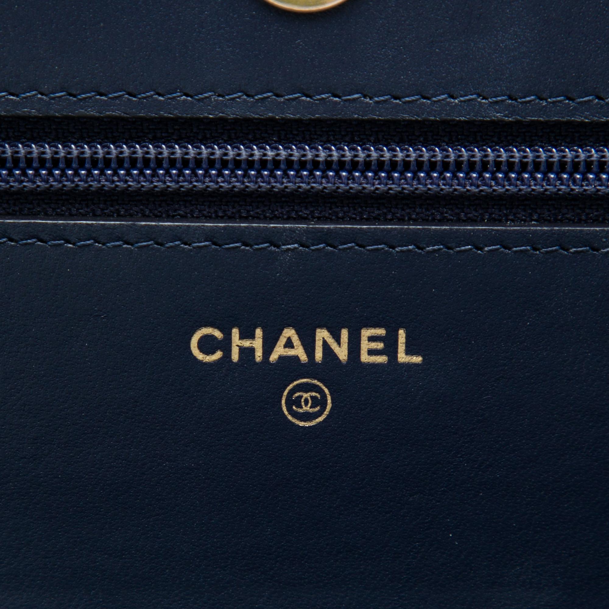 Chanel Quilted Lambskin Boy Wallet On Chain