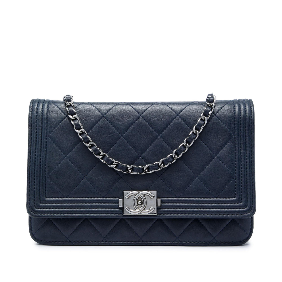 Chanel Quilted Lambskin Boy Wallet On Chain