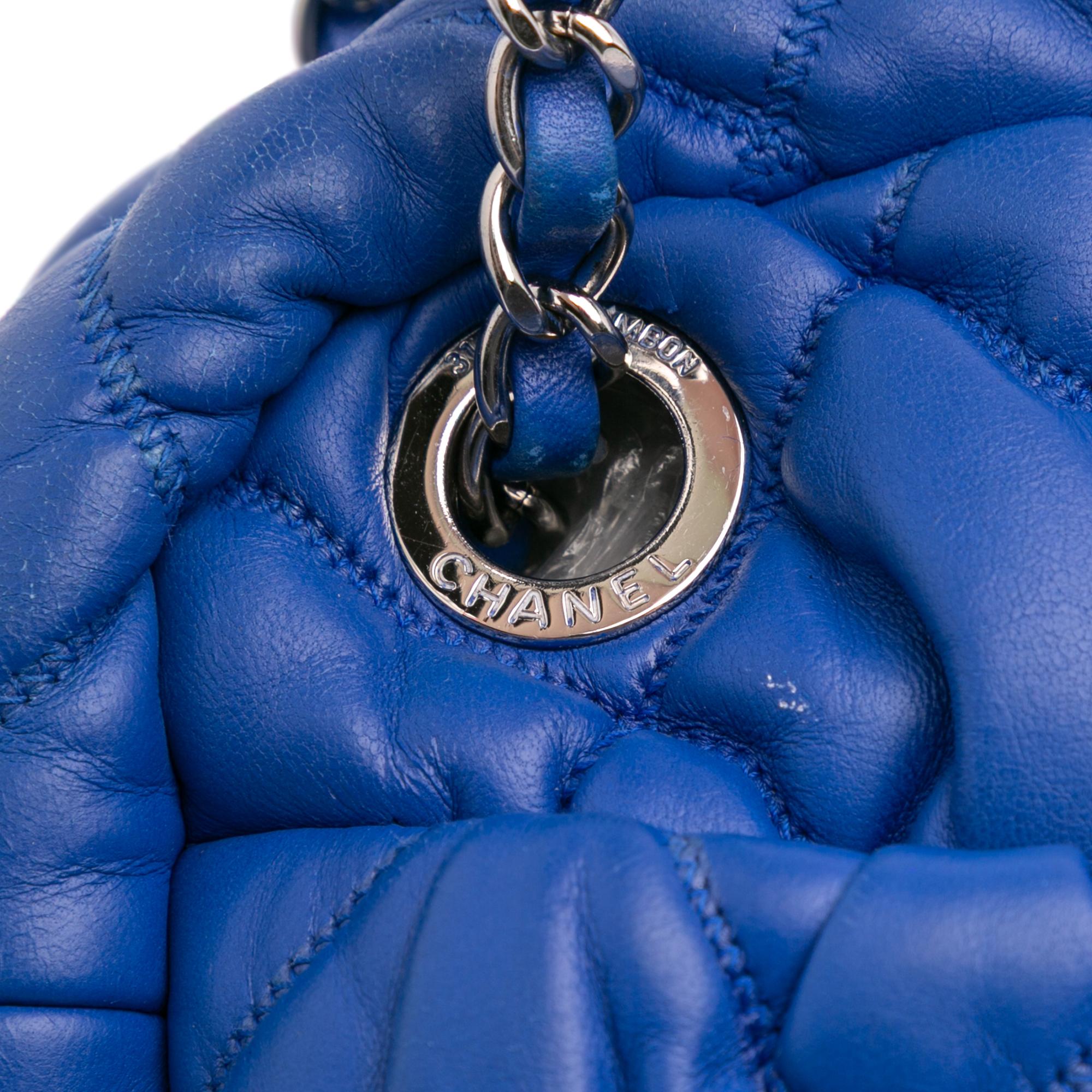 Chanel Quilted Lambskin Bubble Quilt Camera Shoulder Bag