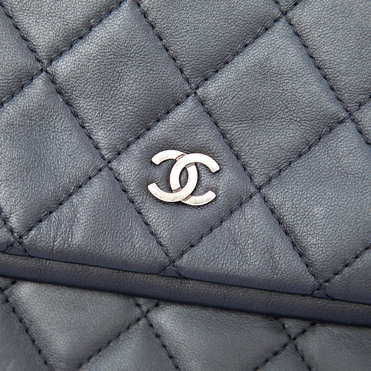 Chanel Quilted Lambskin CC Beauty Foldover Clutch