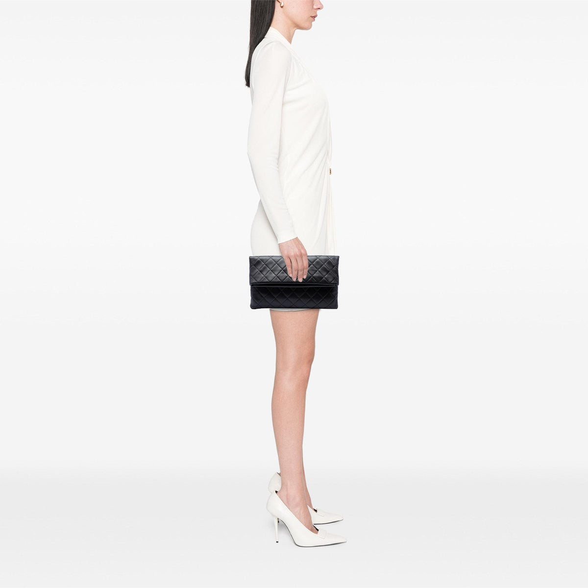 Chanel Quilted Lambskin CC Beauty Foldover Clutch