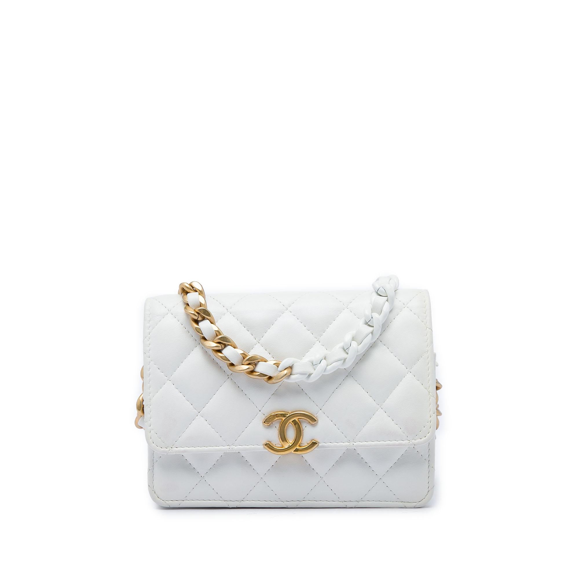 Chanel Quilted Lambskin Candy Chain Clutch with Chain