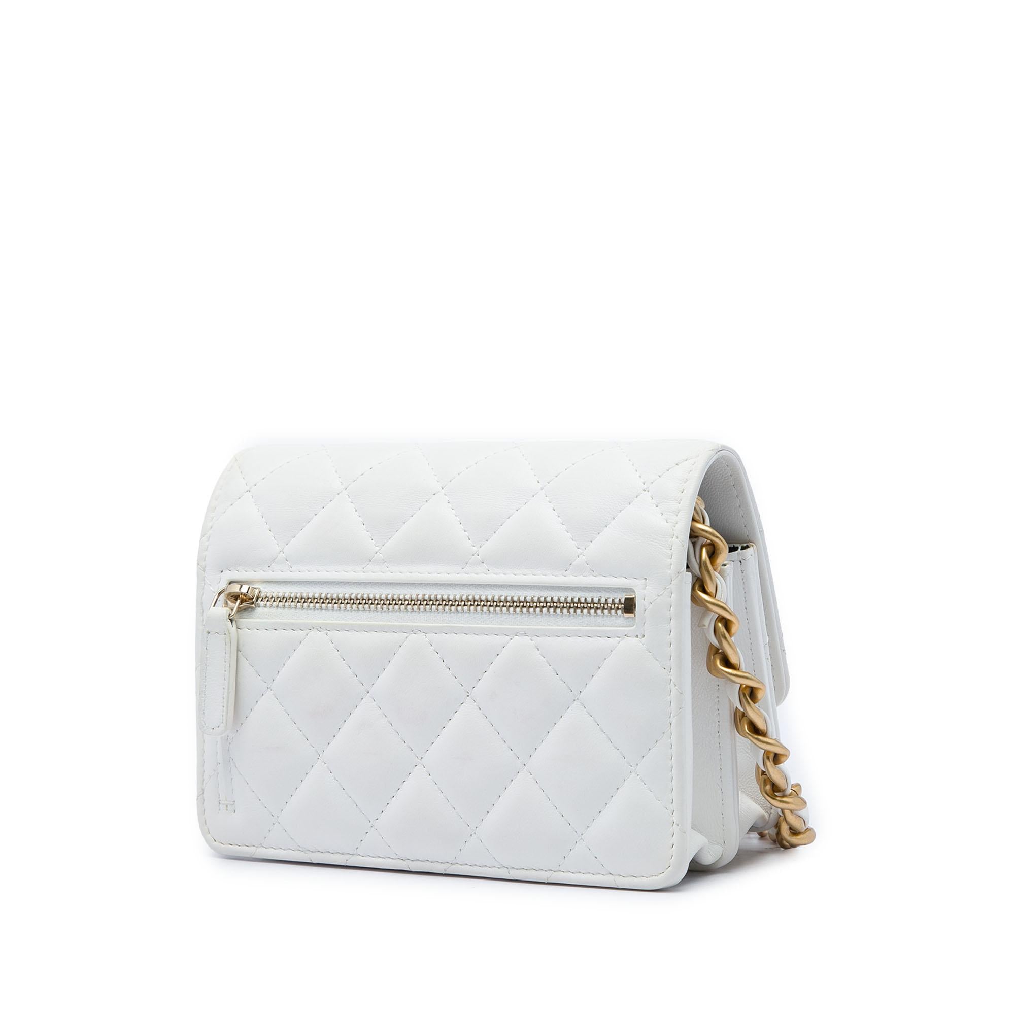 Chanel Quilted Lambskin Candy Chain Clutch with Chain