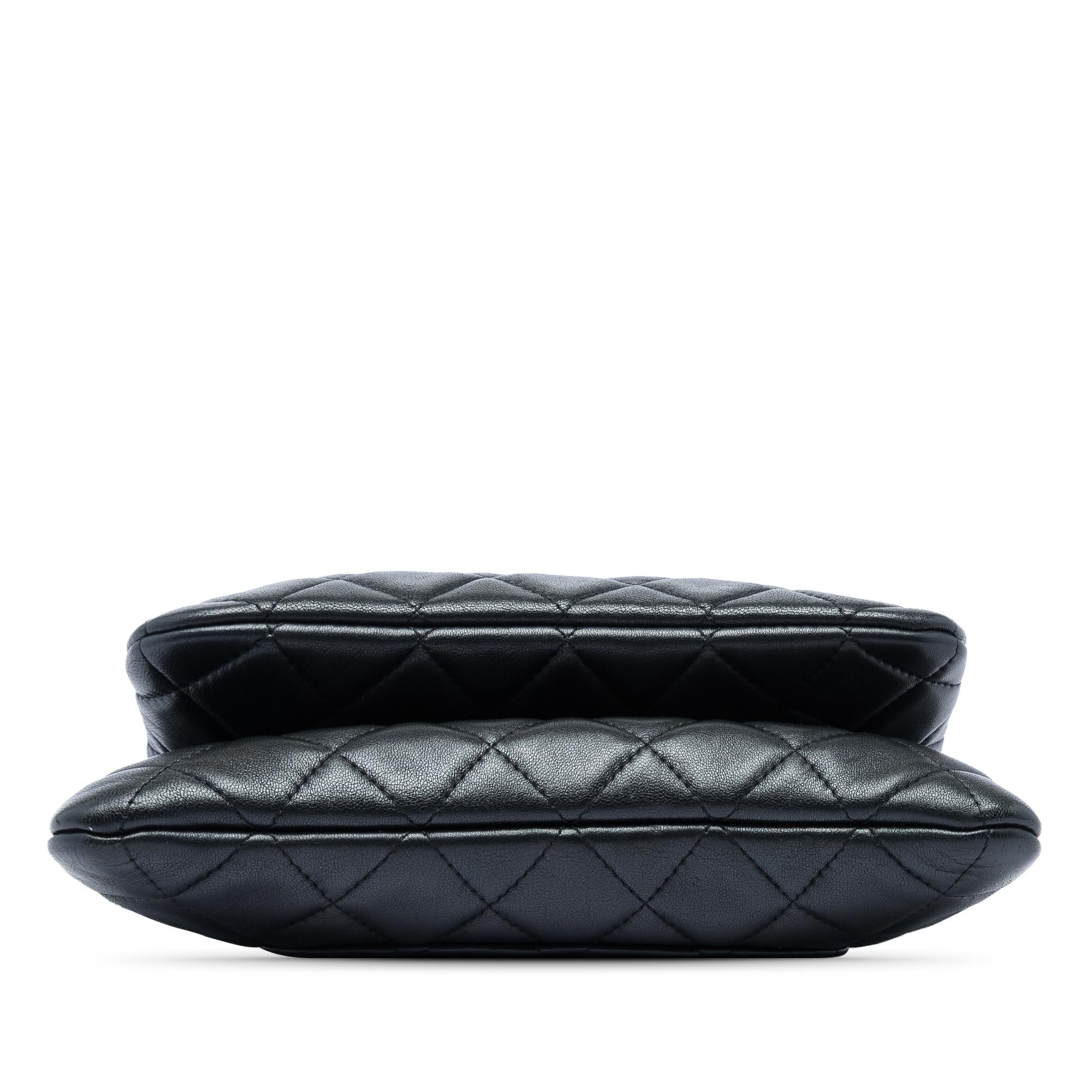 Chanel Quilted Lambskin Double Case with Chain