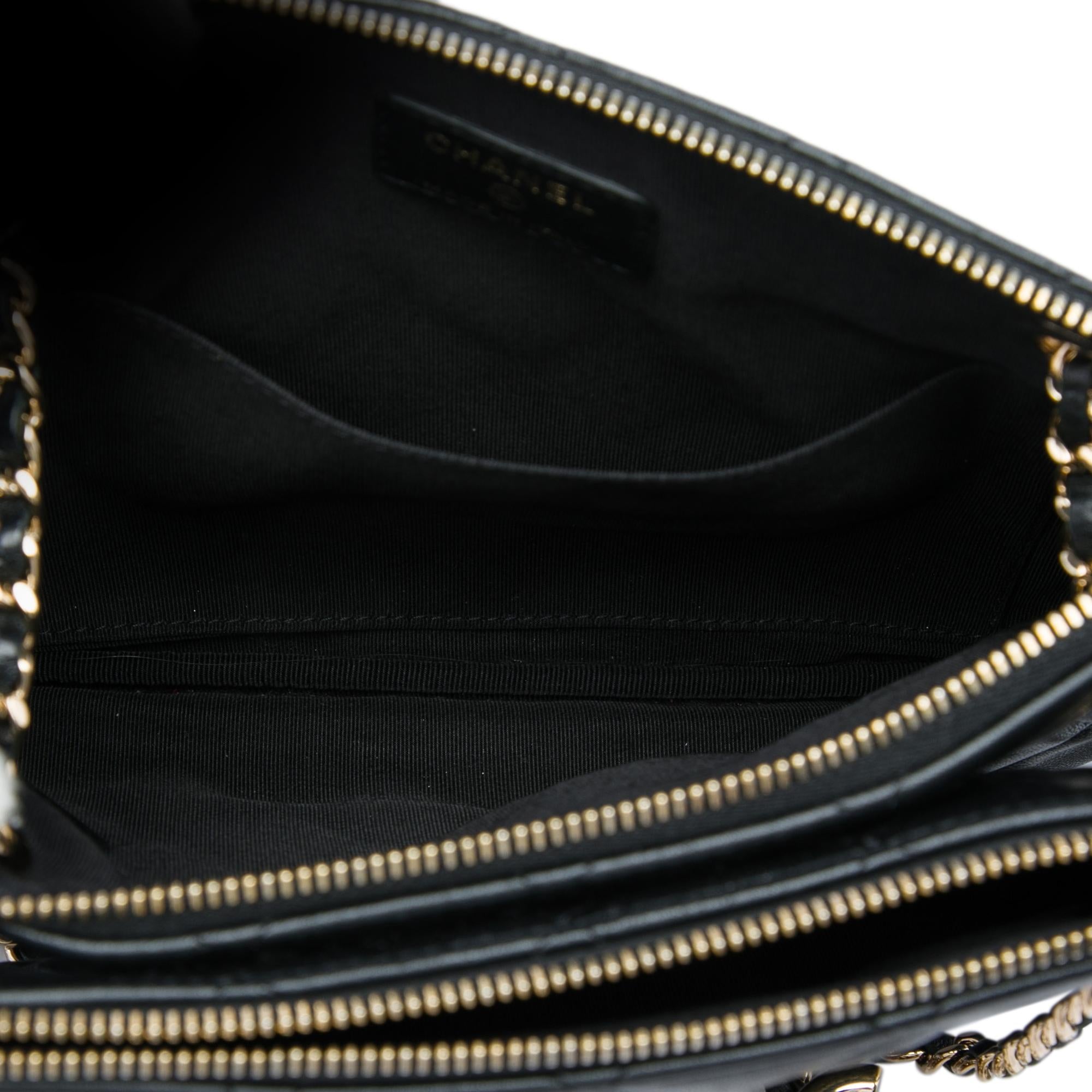 Chanel Quilted Lambskin Double Case with Chain