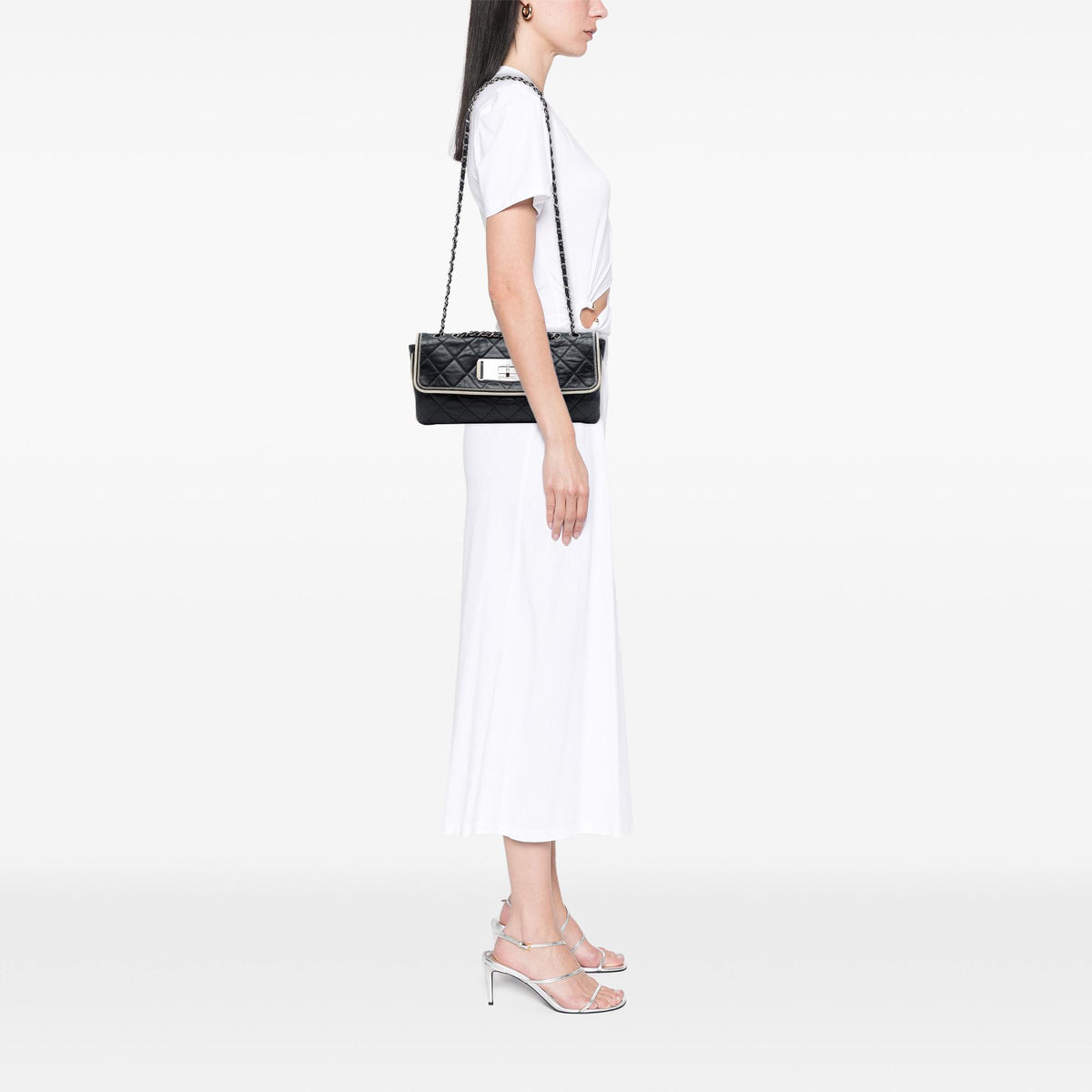 Chanel Quilted Lambskin East West Mademoiselle Flap