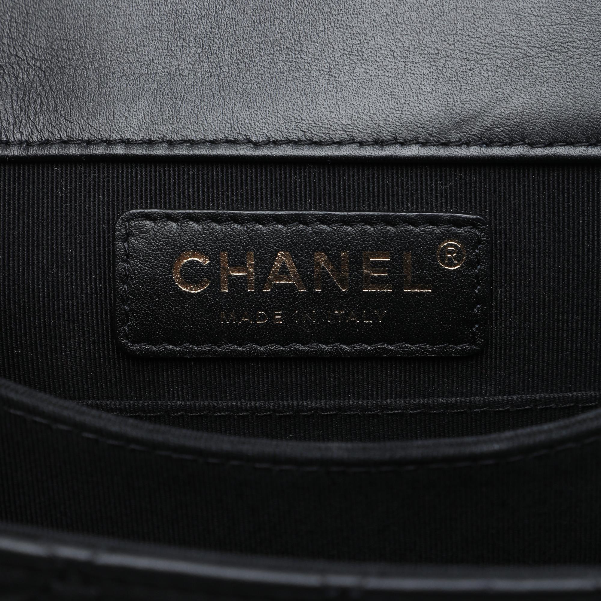 Chanel Quilted Lambskin North South Boy Flap