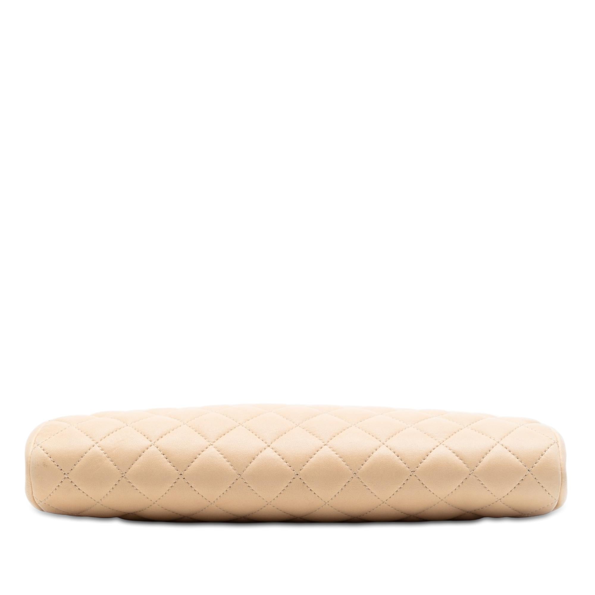 Chanel Quilted Lambskin Timeless Kisslock Clutch