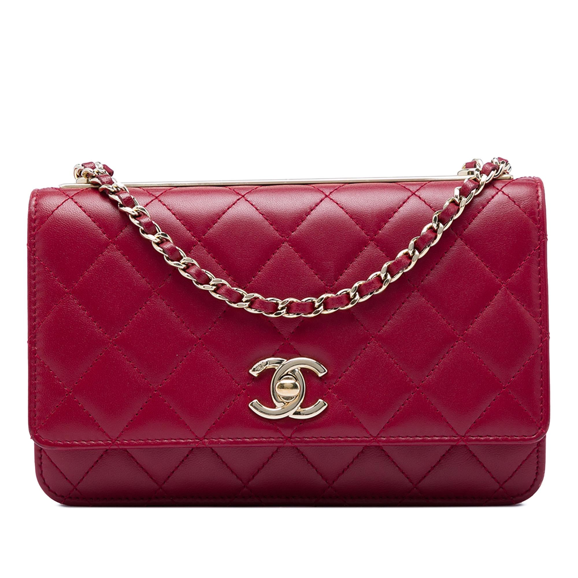 Chanel Quilted Lambskin Trendy CC Wallet On Chain