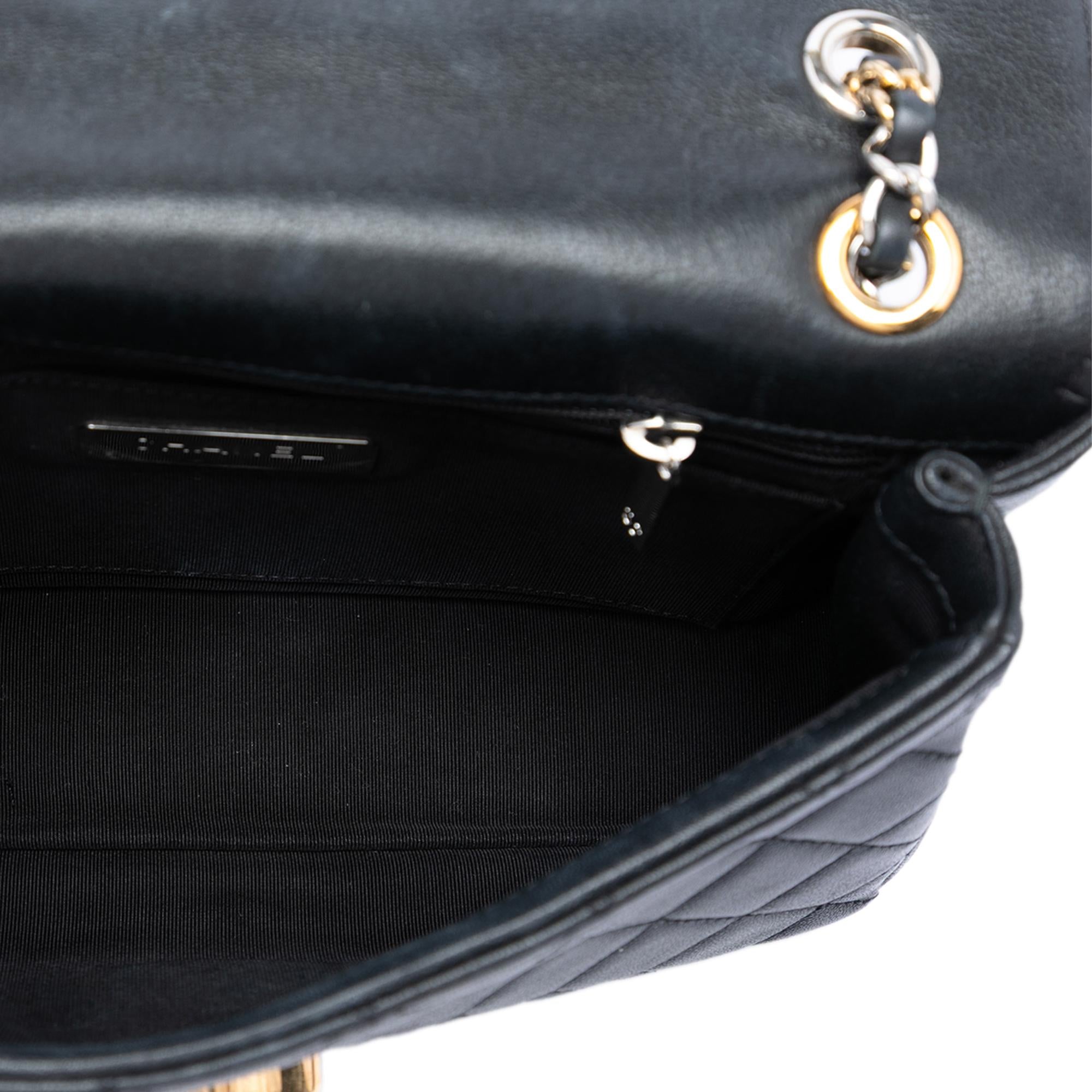 Chanel Quilted Lambskin Turn and Lock Flap