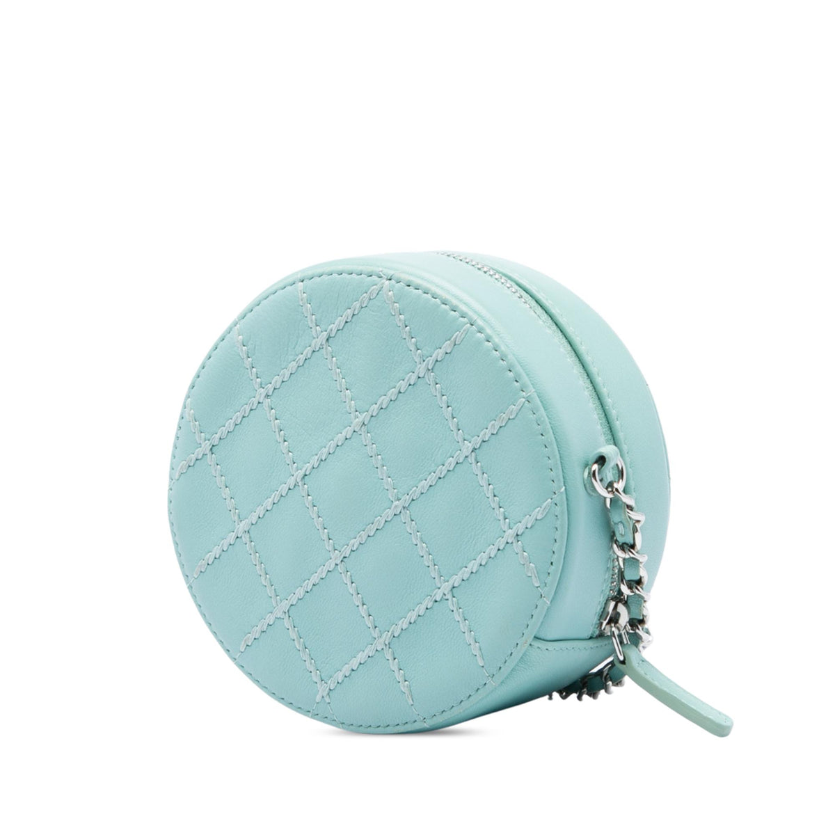Chanel Quilted Lambskin Ultimate Stitch Round Clutch With Chain