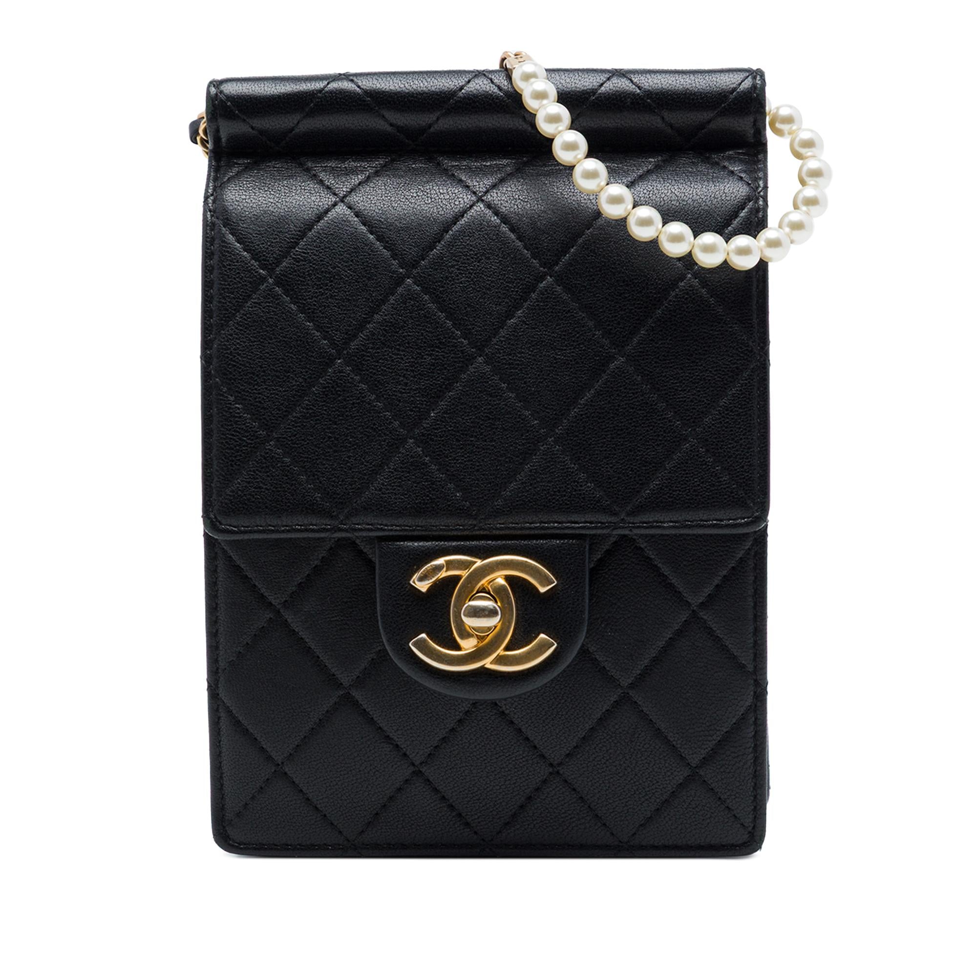 Chanel Quilted Lambskin Vertical Chic Pearls Flap