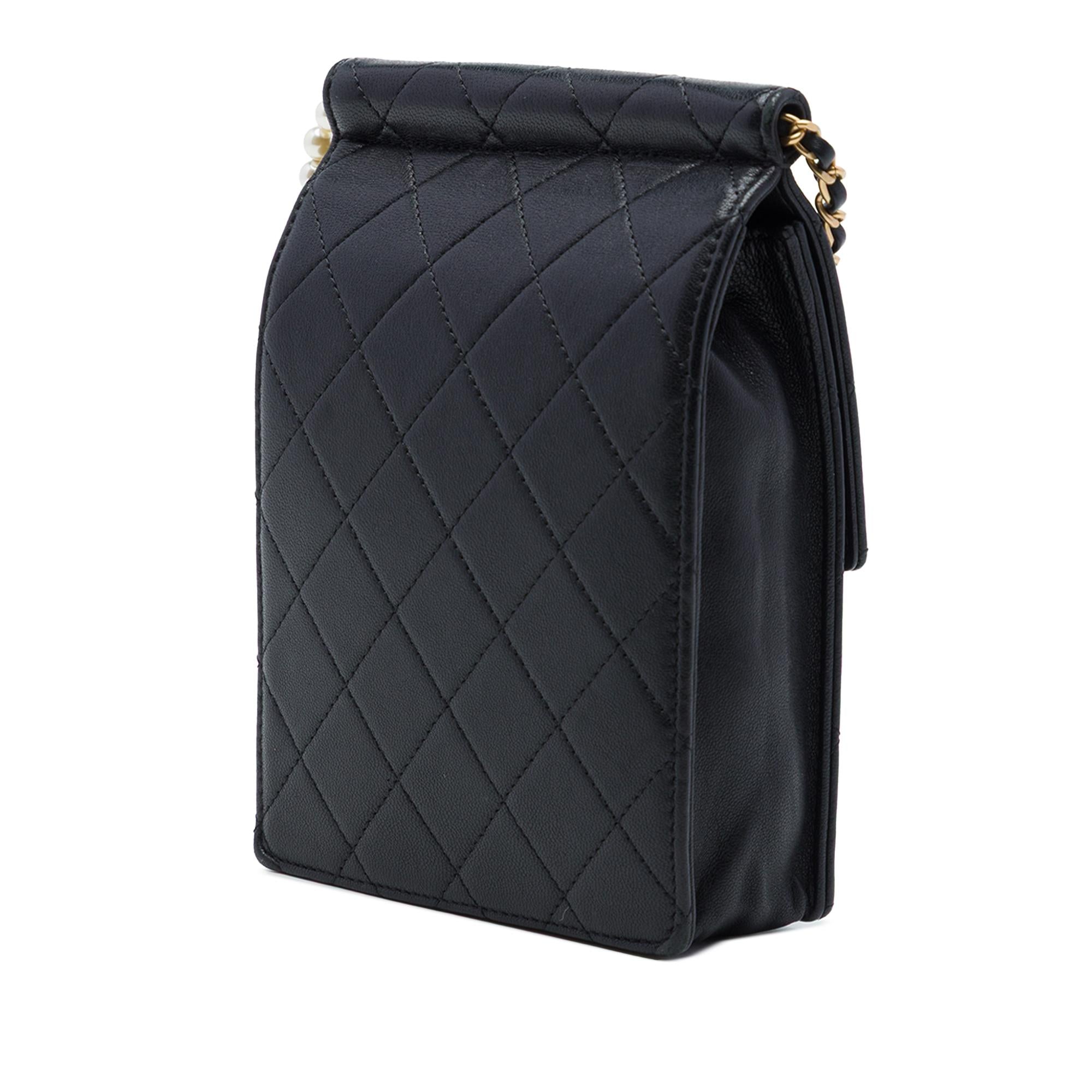 Chanel Quilted Lambskin Vertical Chic Pearls Flap