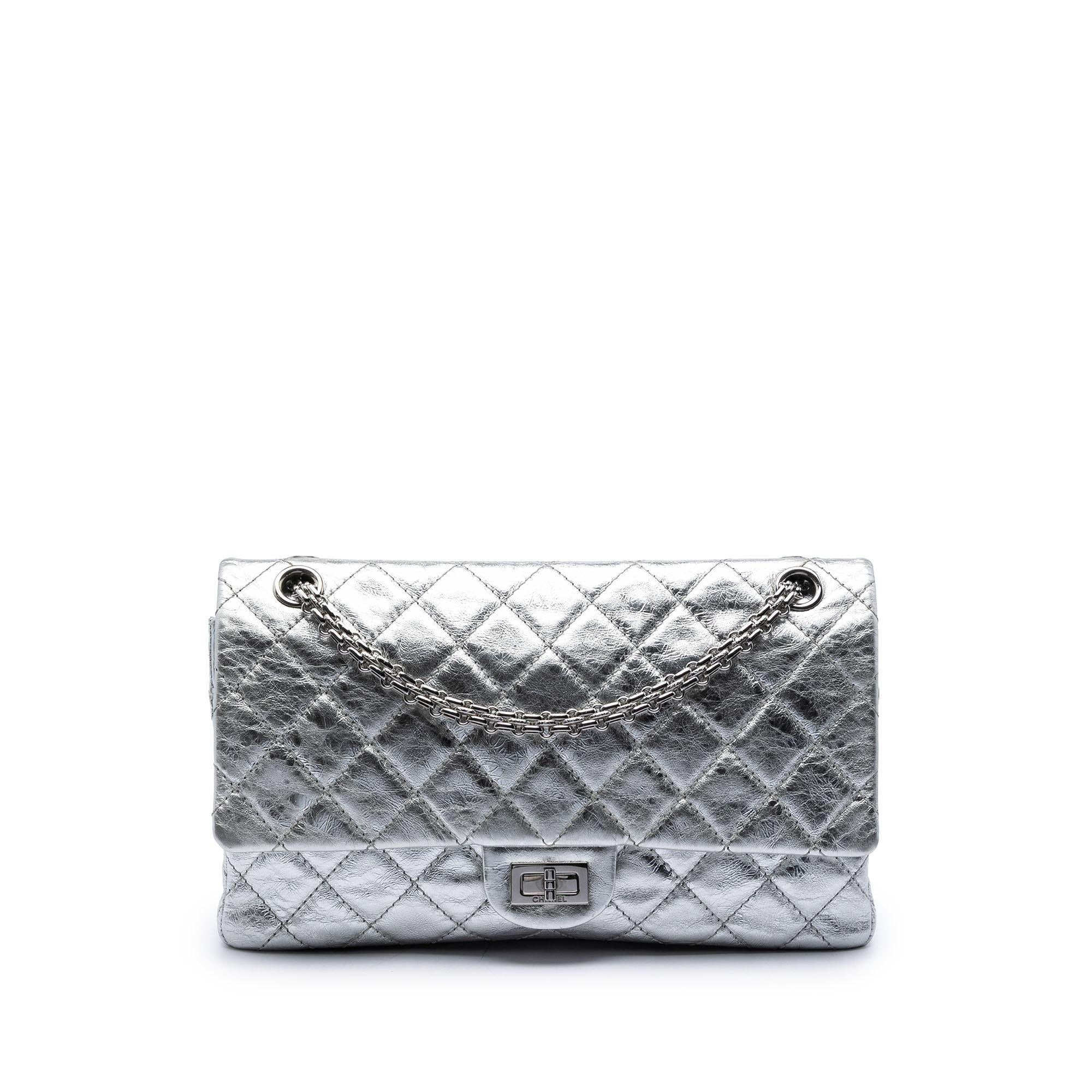 Chanel Quilted Metallic Aged Calfskin Reissue 2.55 Double Flap 226