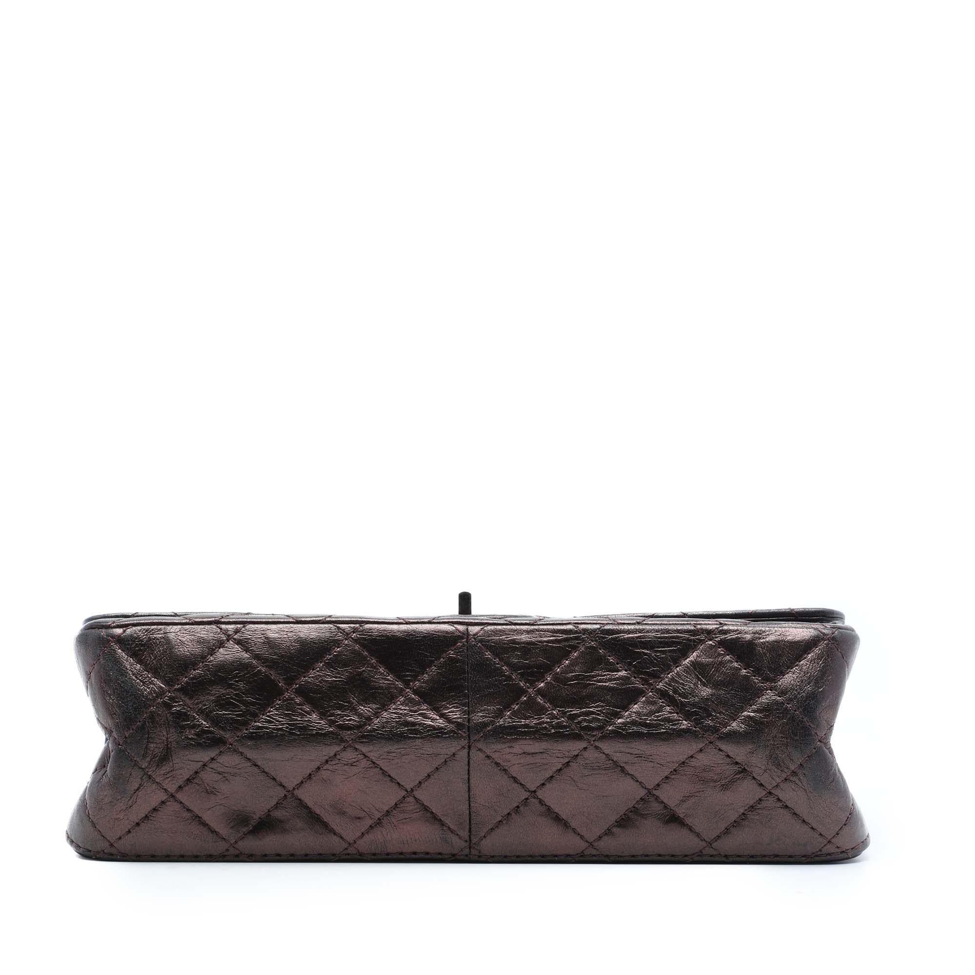 Chanel Quilted Metallic Aged Calfskin Reissue 2.55 Double Flap 226