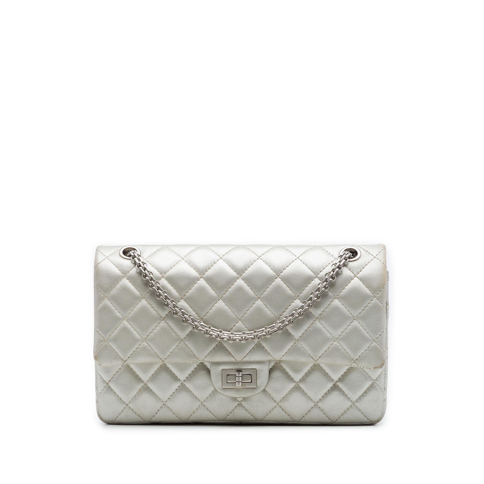 Chanel Quilted Metallic Aged Calfskin Reissue 2.55 Double Flap 226